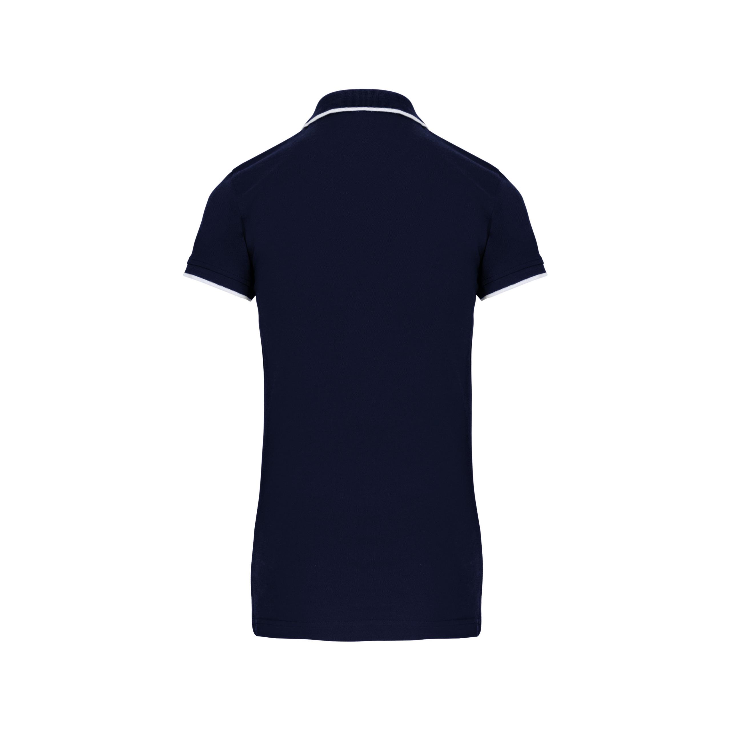 Kariban - Polo maille piquée manches courtes femme - Navy / White / Red - S