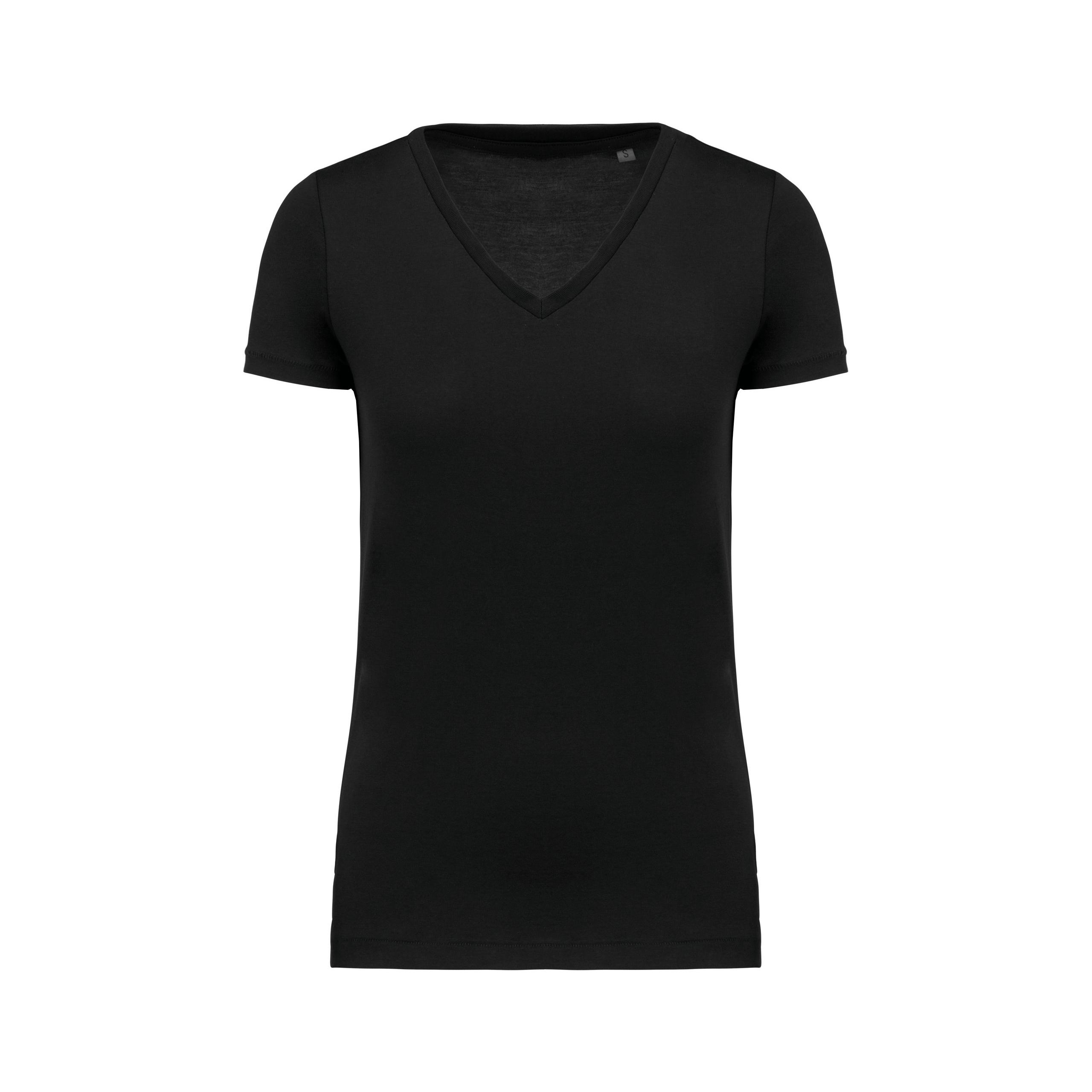 Kariban - T-shirt Supima® col V manches courtes femme - Black - XS