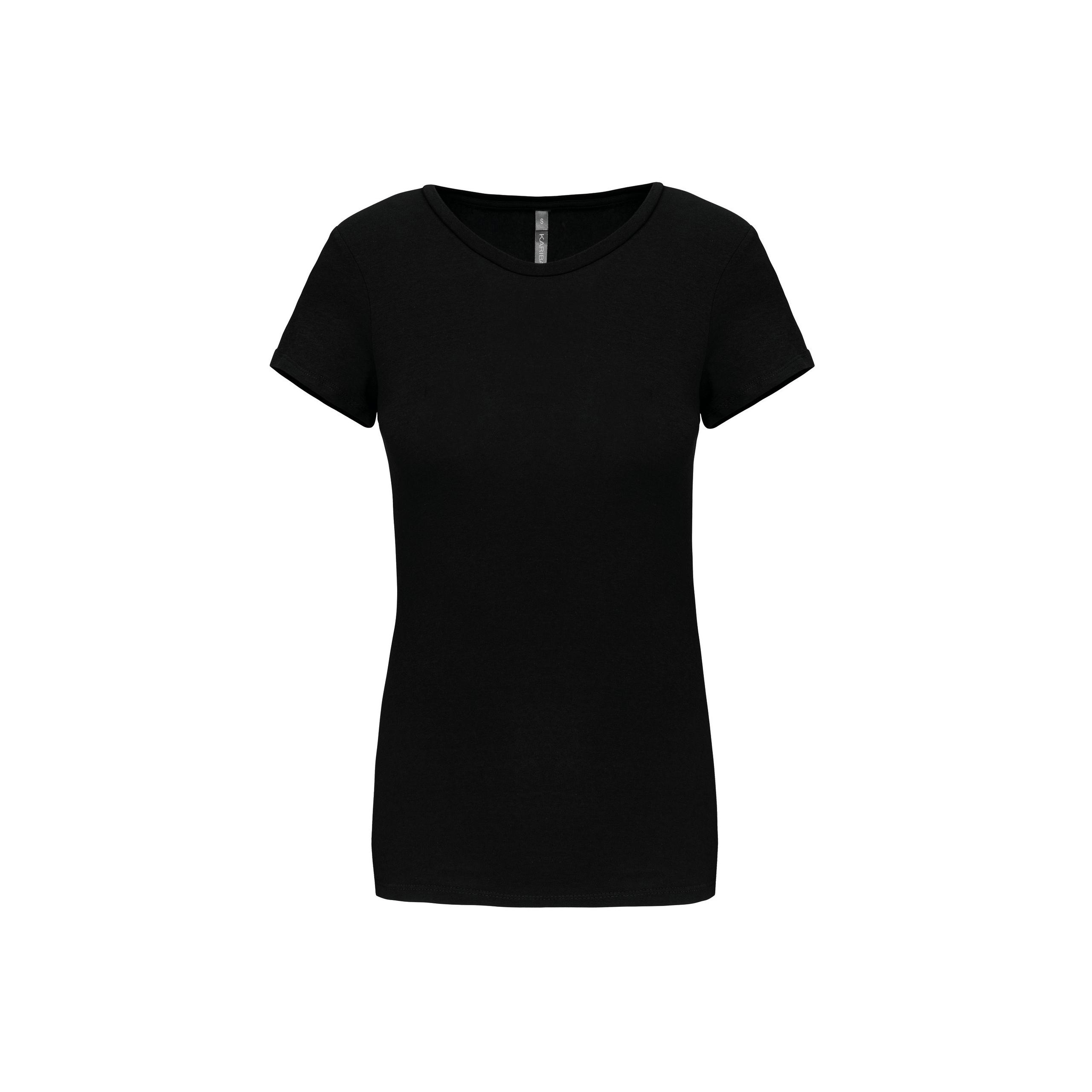 Kariban - T-shirt col rond manches courtes femme - Black - S