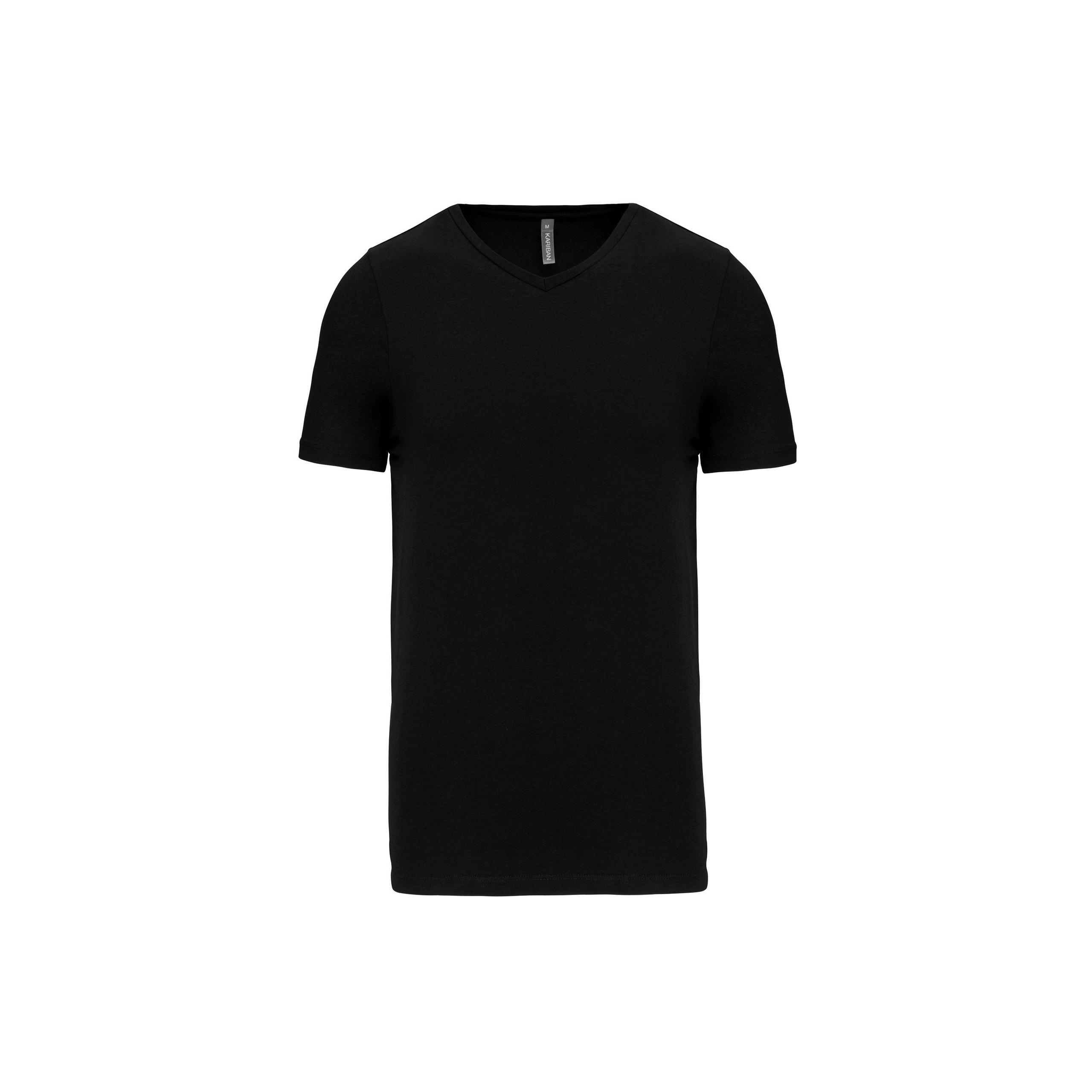 Kariban - T-shirt manches courtes col V homme - Black - S