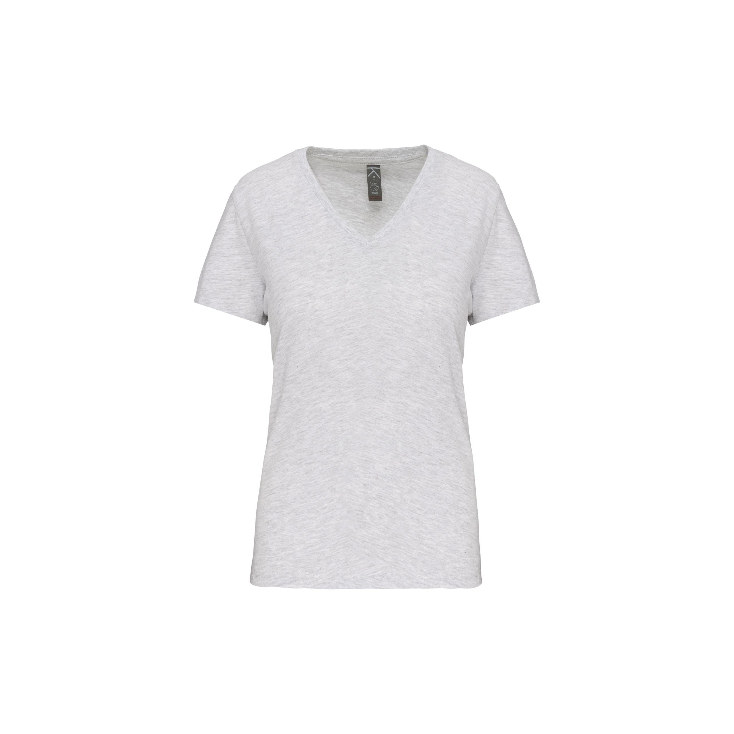 Kariban - T-shirt Bio150 col V femme - Ash Heather - XS