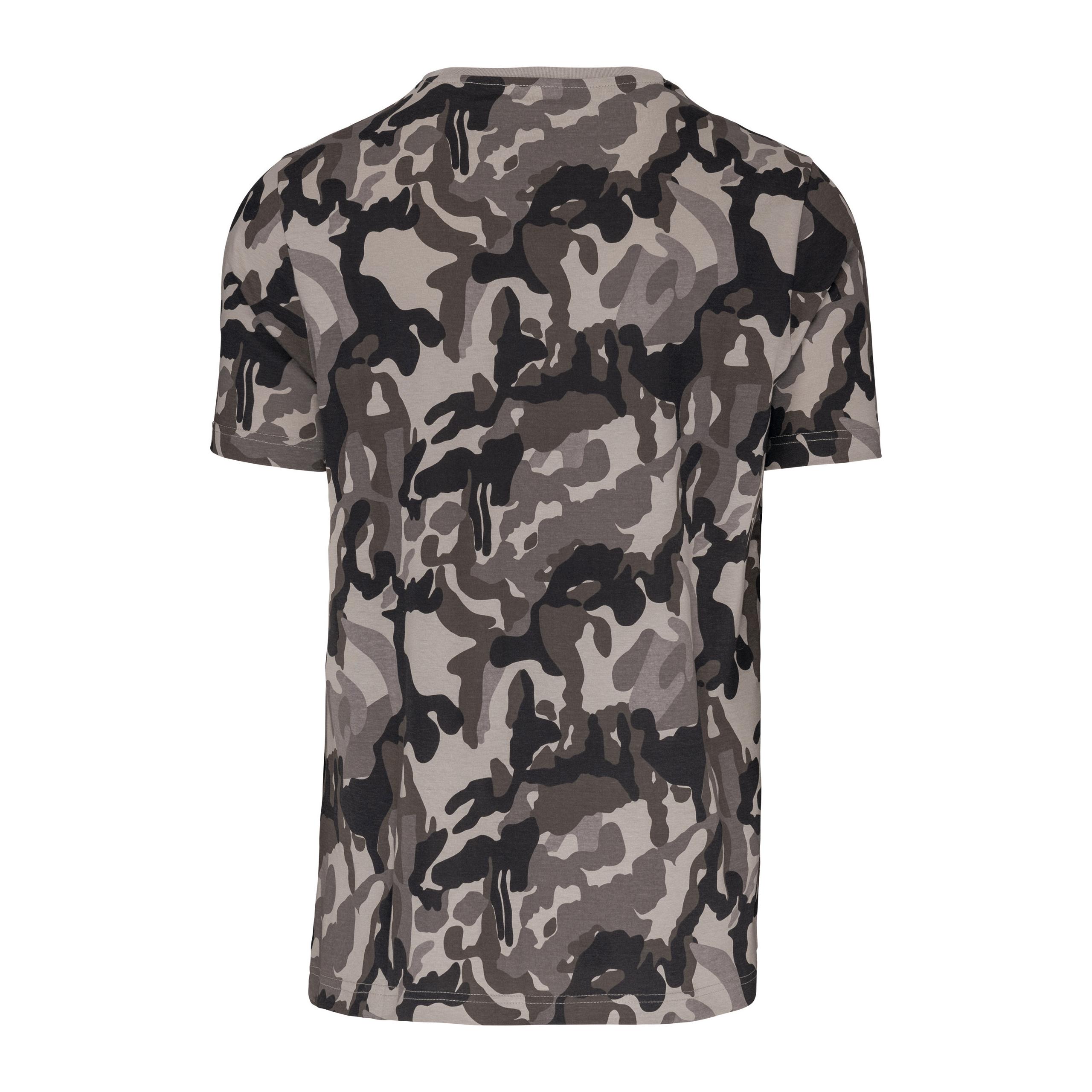 Kariban - T-shirt camo manches courtes homme - Grey Camouflage - S