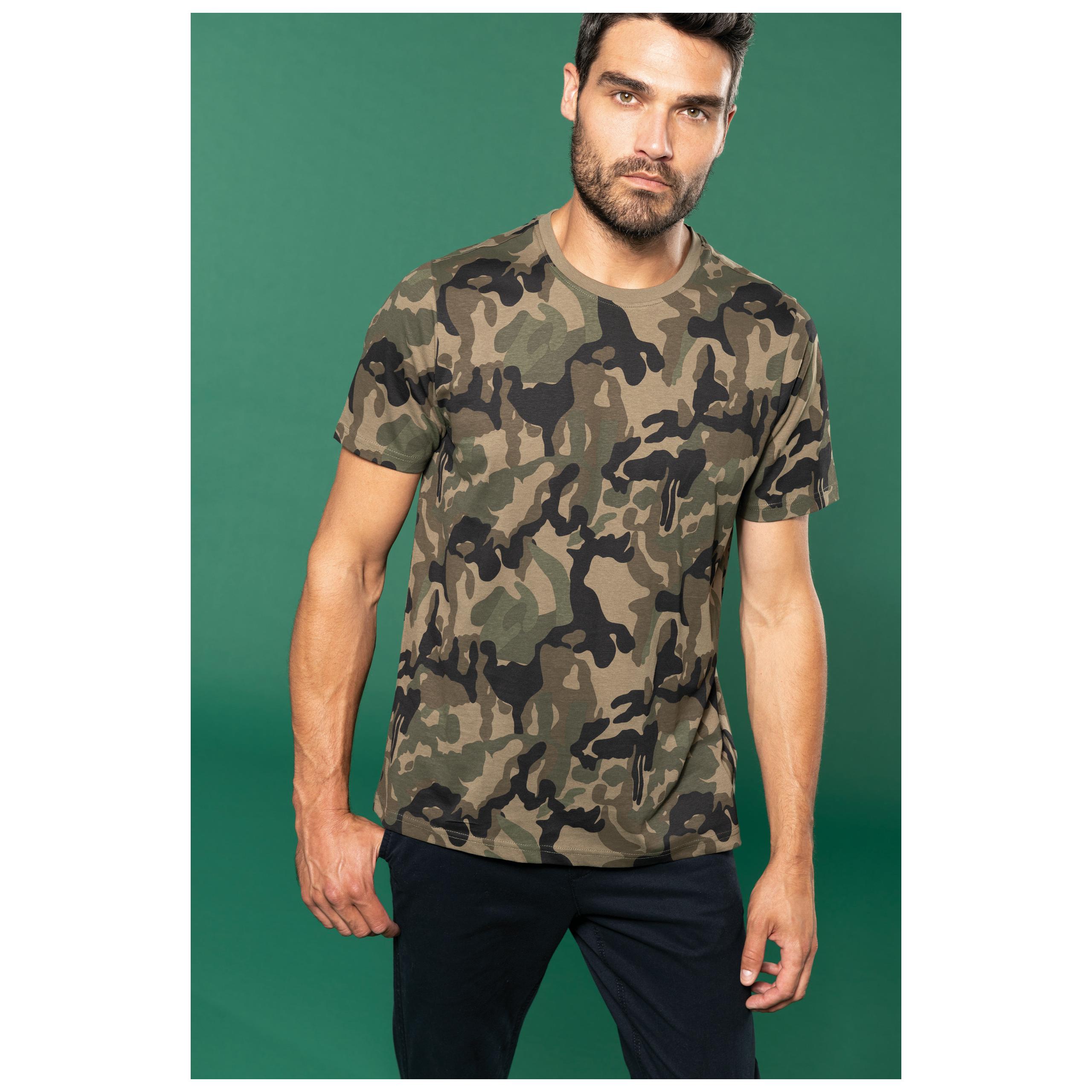 Kariban - T-shirt camo manches courtes homme - Grey Camouflage - S