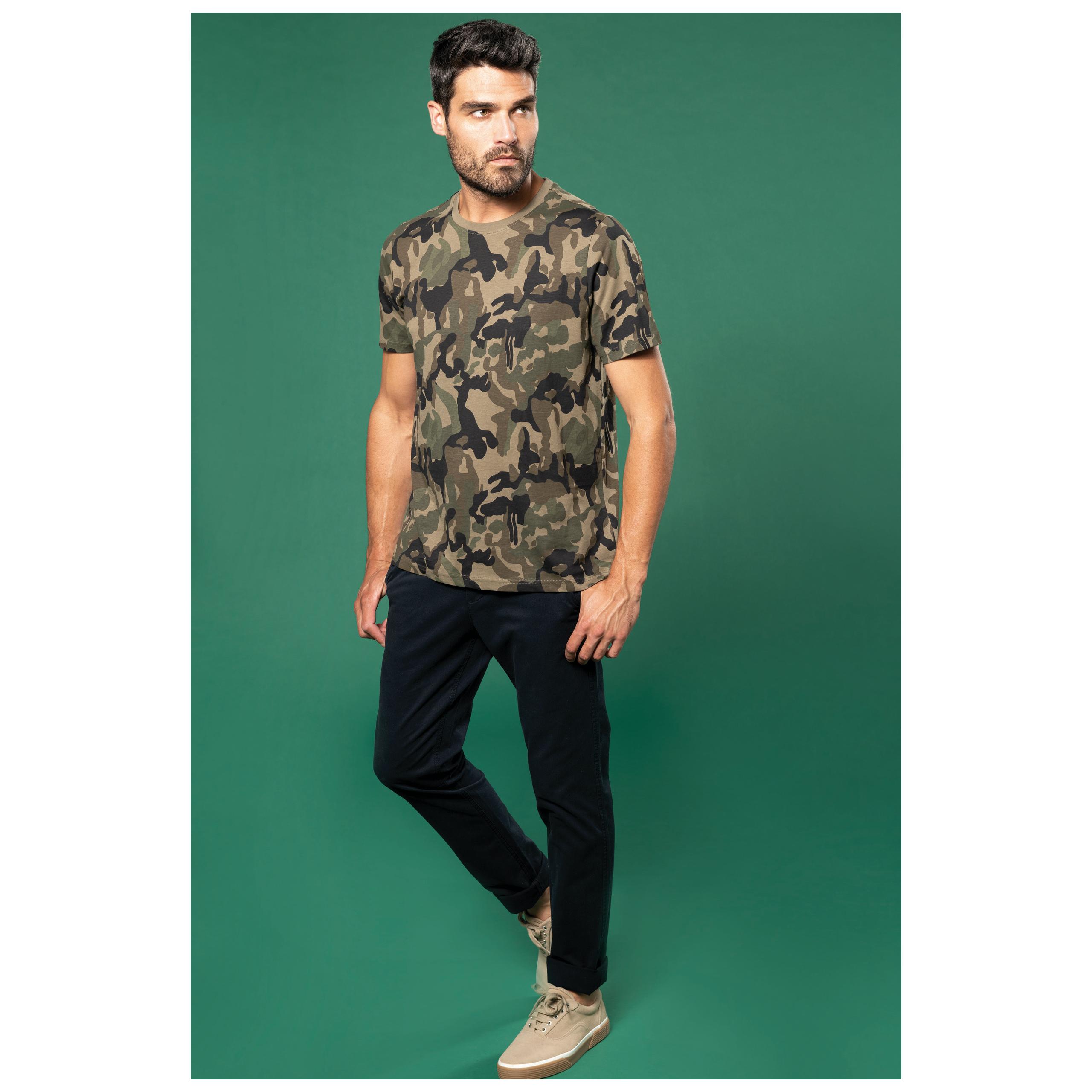 Kariban - T-shirt camo manches courtes homme - Grey Camouflage - S