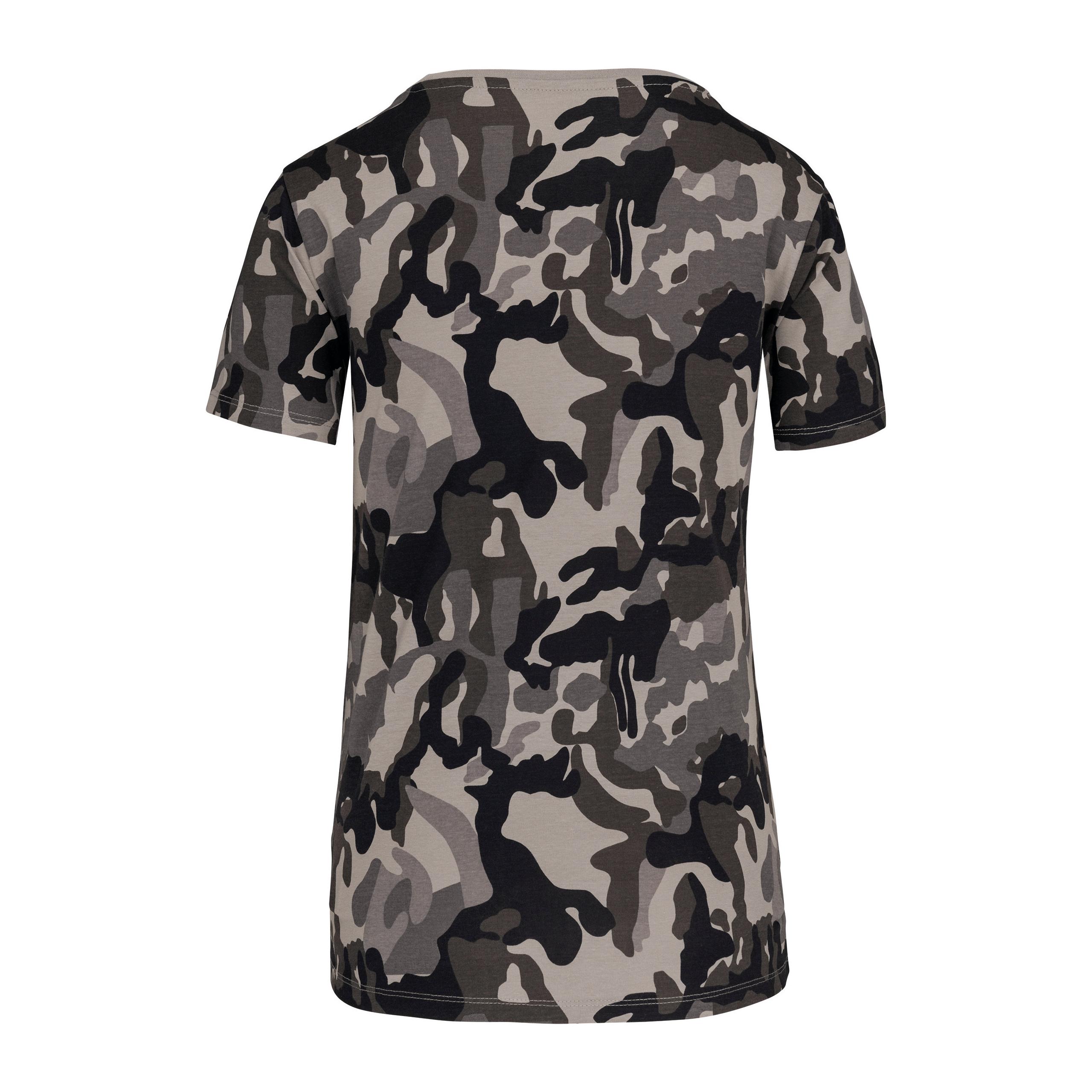 Kariban - T-shirt camo manches courtes femme - Grey Camouflage - XS