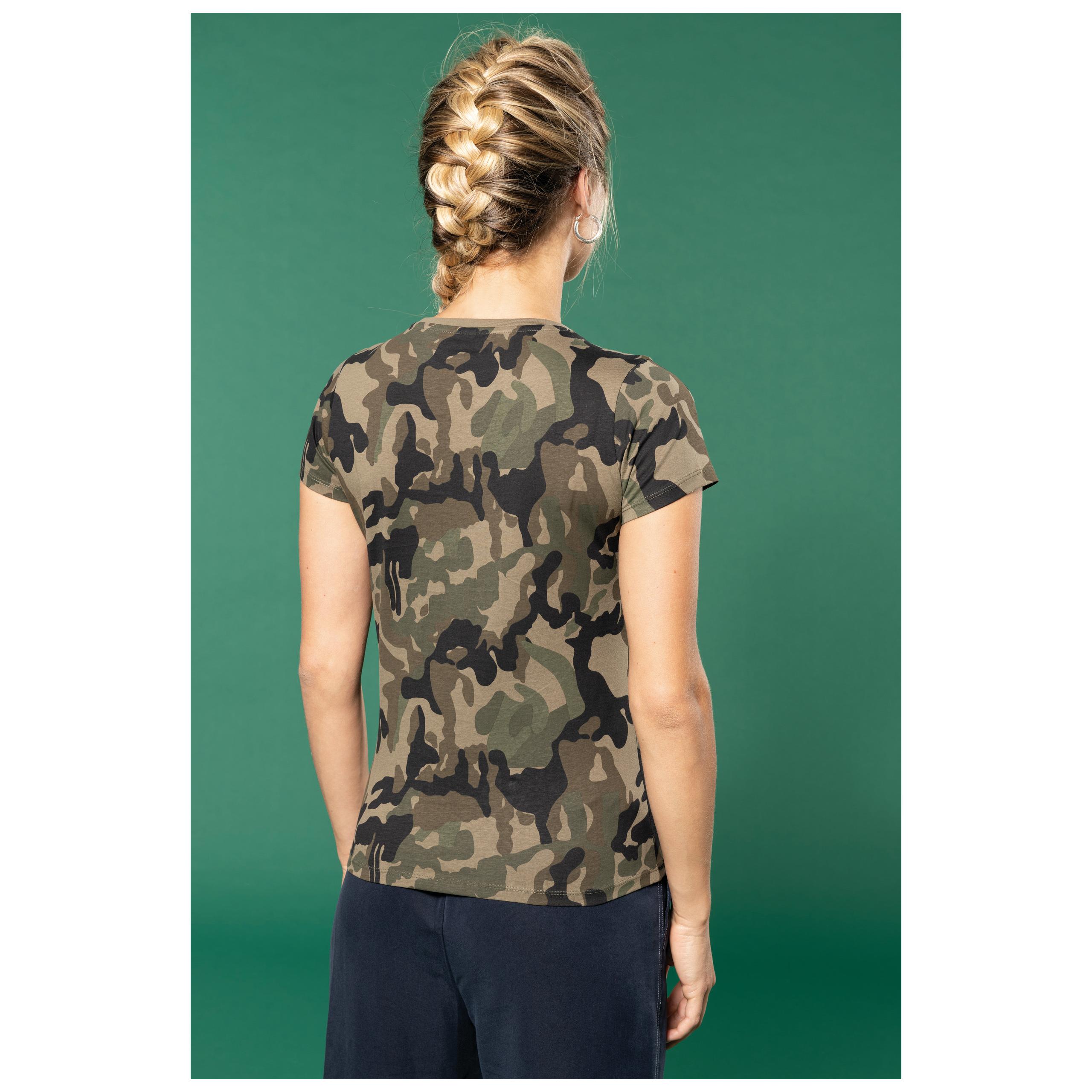 Kariban - T-shirt camo manches courtes femme - Grey Camouflage - XS