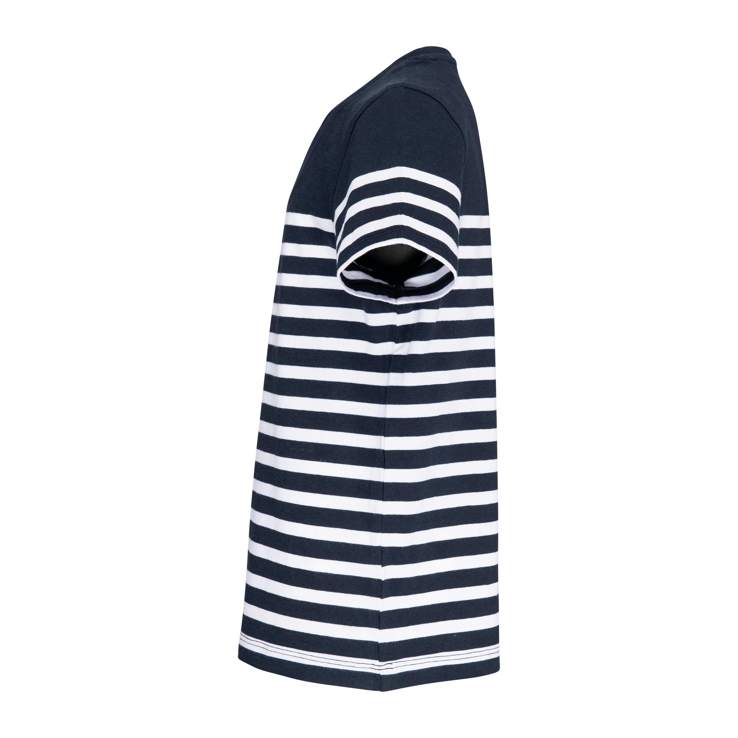 Kariban - T-shirt marin col rond Bio enfant - Navy / White Stripes - 4/6 ans