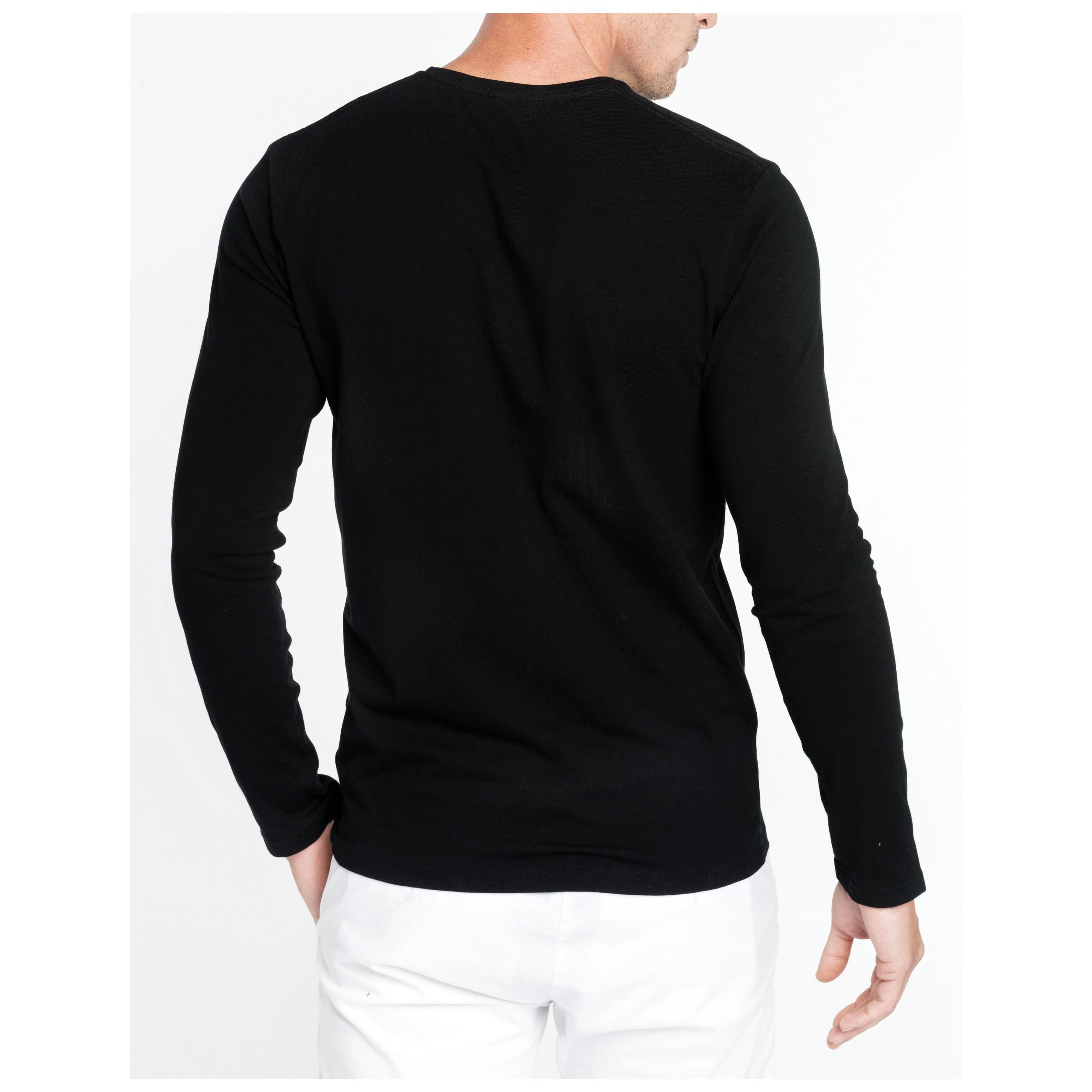 Kariban - T-shirt col V manches longues homme - Black - 3XL