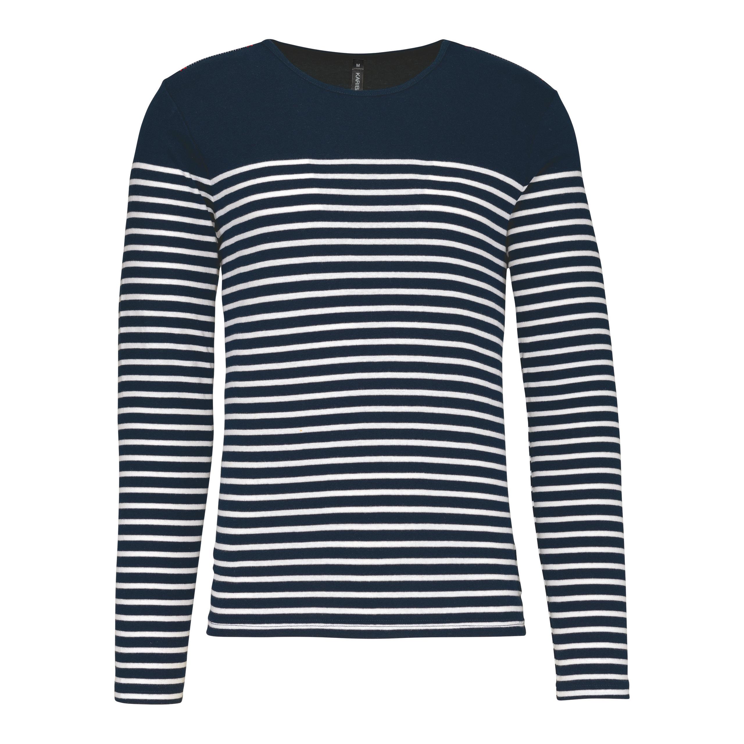 Kariban - Marinière manches longues homme - Navy / White Stripes - S