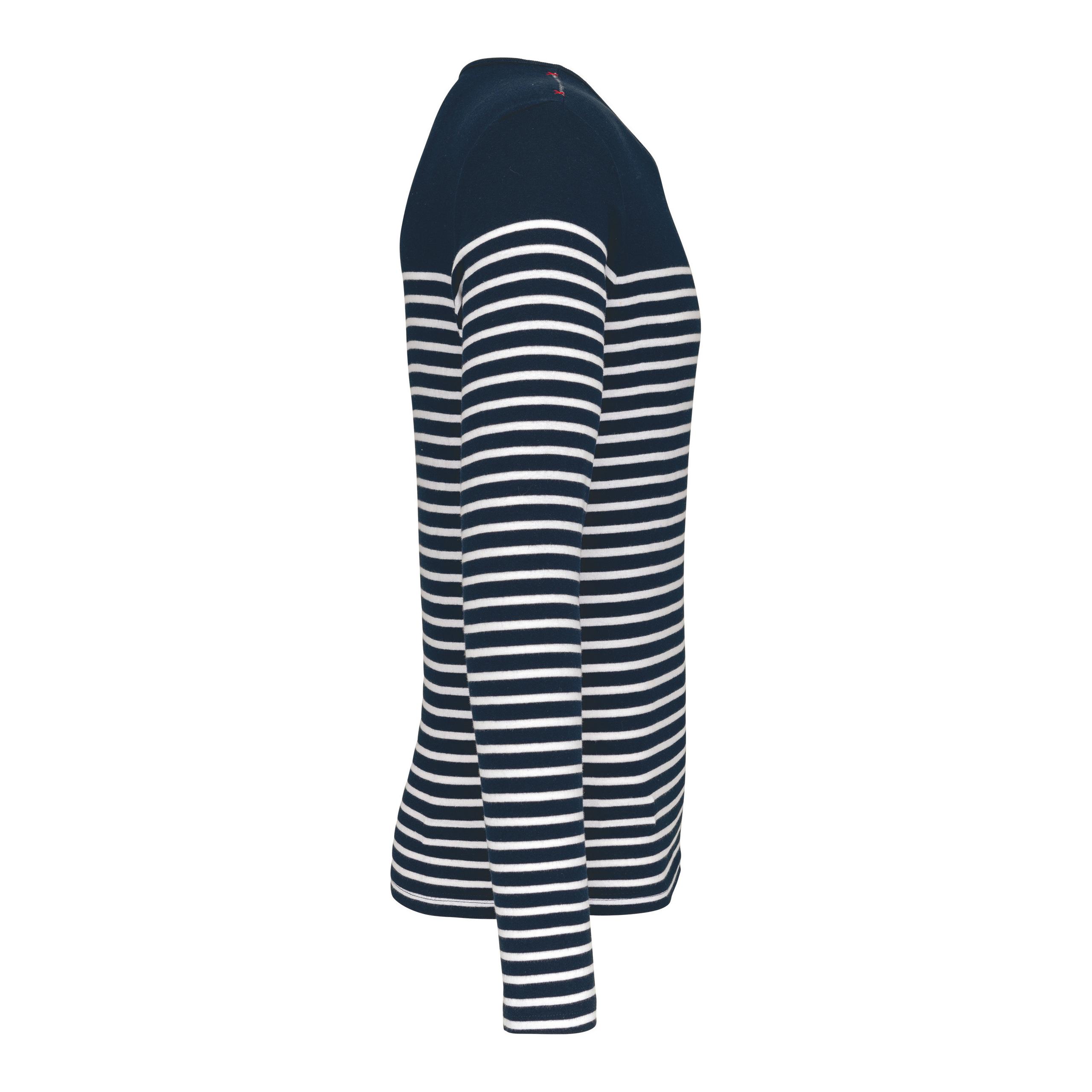 Kariban - Marinière manches longues homme - Navy / White Stripes - S