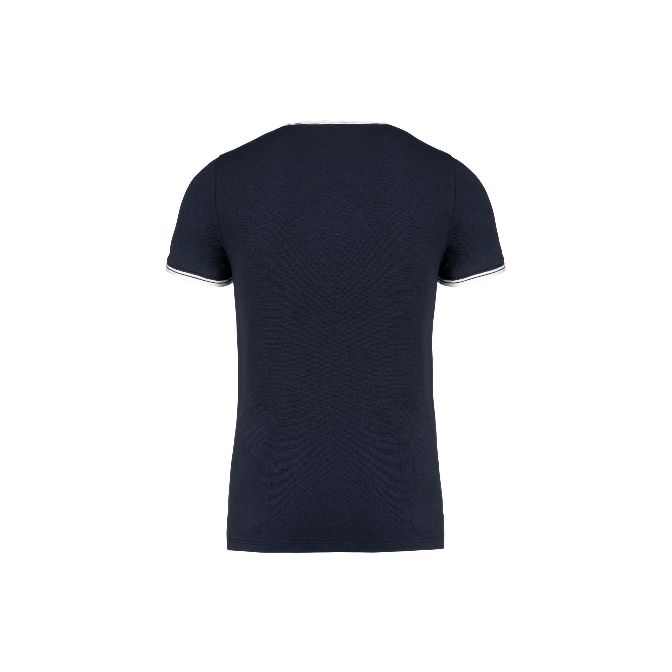 Kariban - T-shirt maille piquée col rond homme - Navy / Off White - S