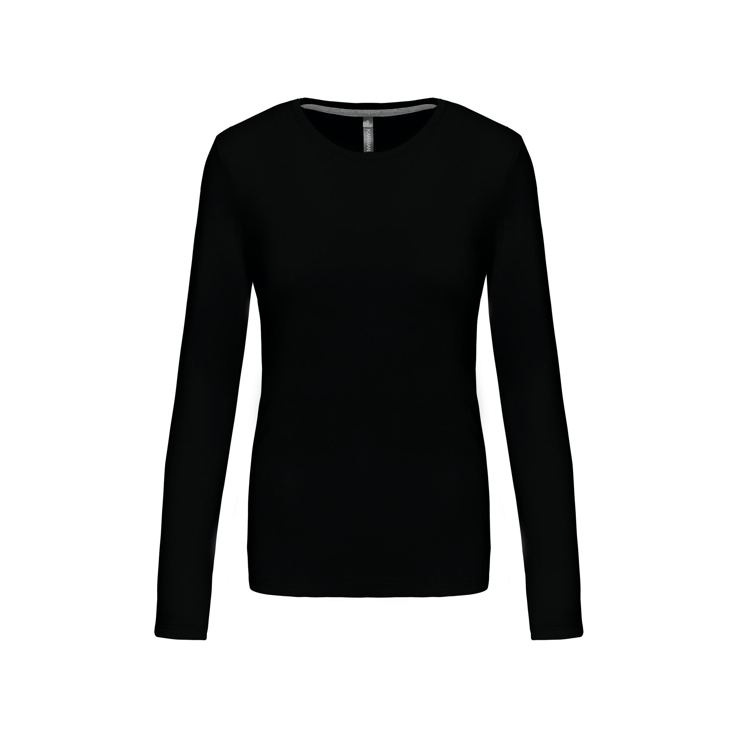 Kariban - T-shirt col rond manches longues femme - Black - 3XL