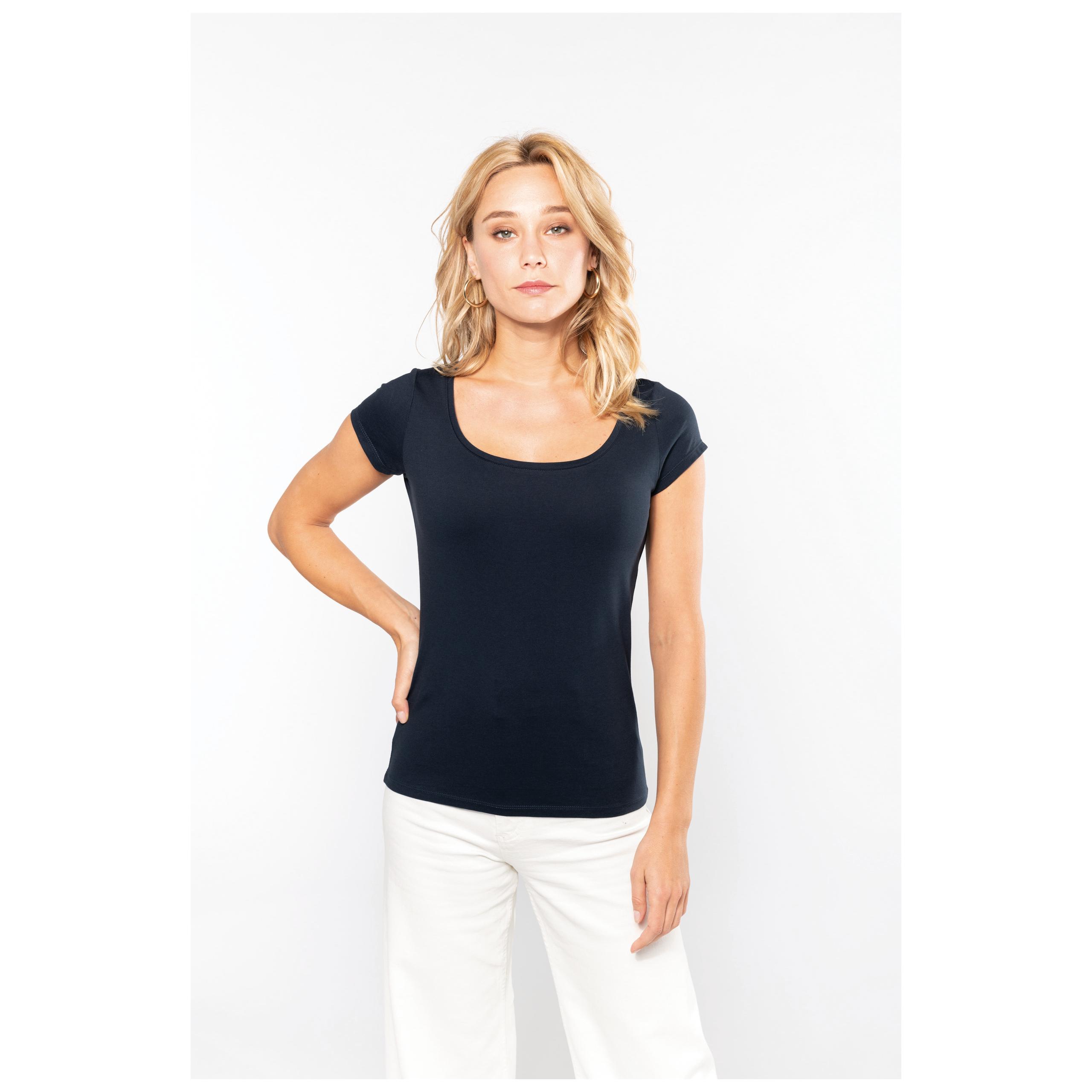 Kariban - T-shirt col bateau manches courtes femme - Black - S