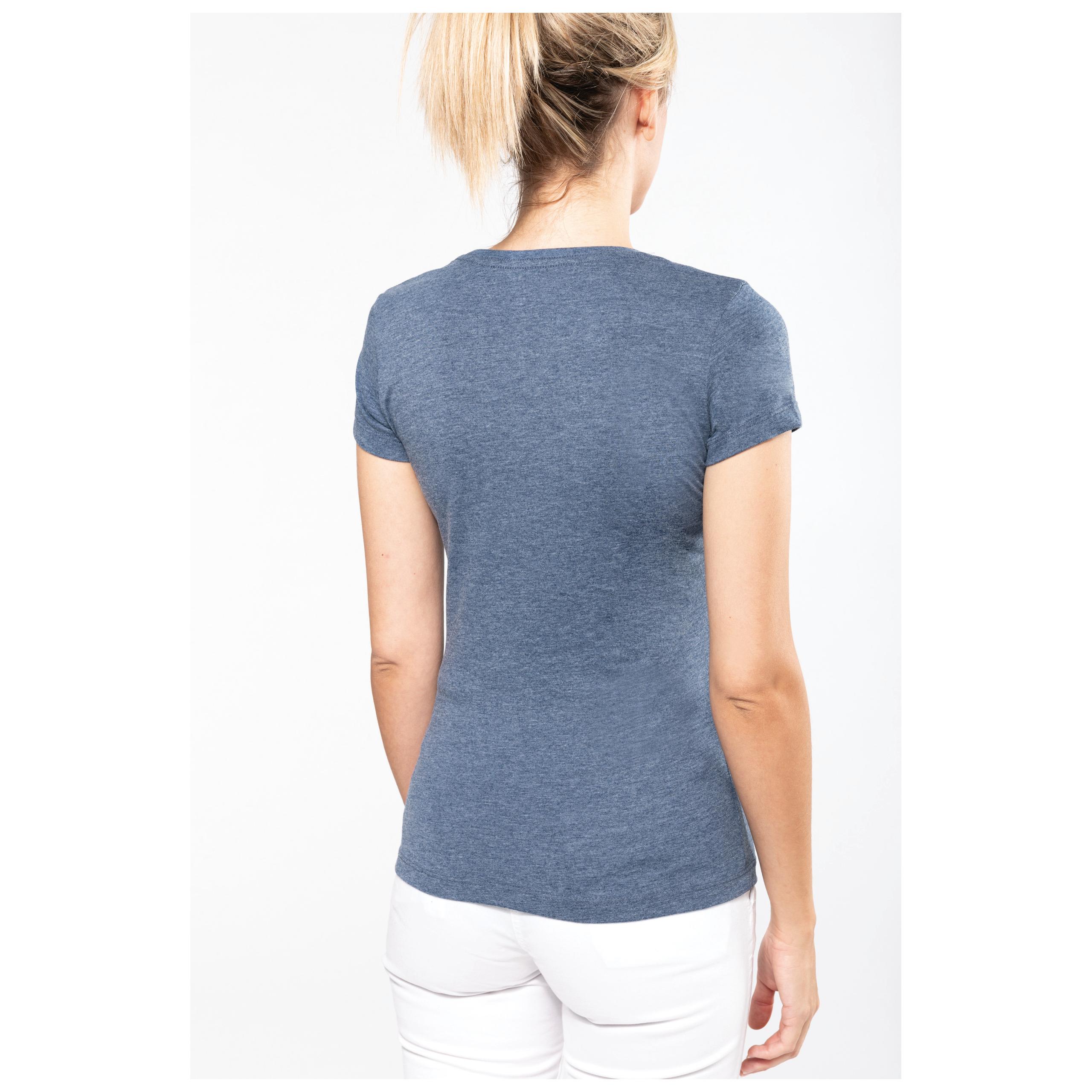 Kariban - T-shirt col V manches courtes "mélange" femme Kariban - Blue Heather - S