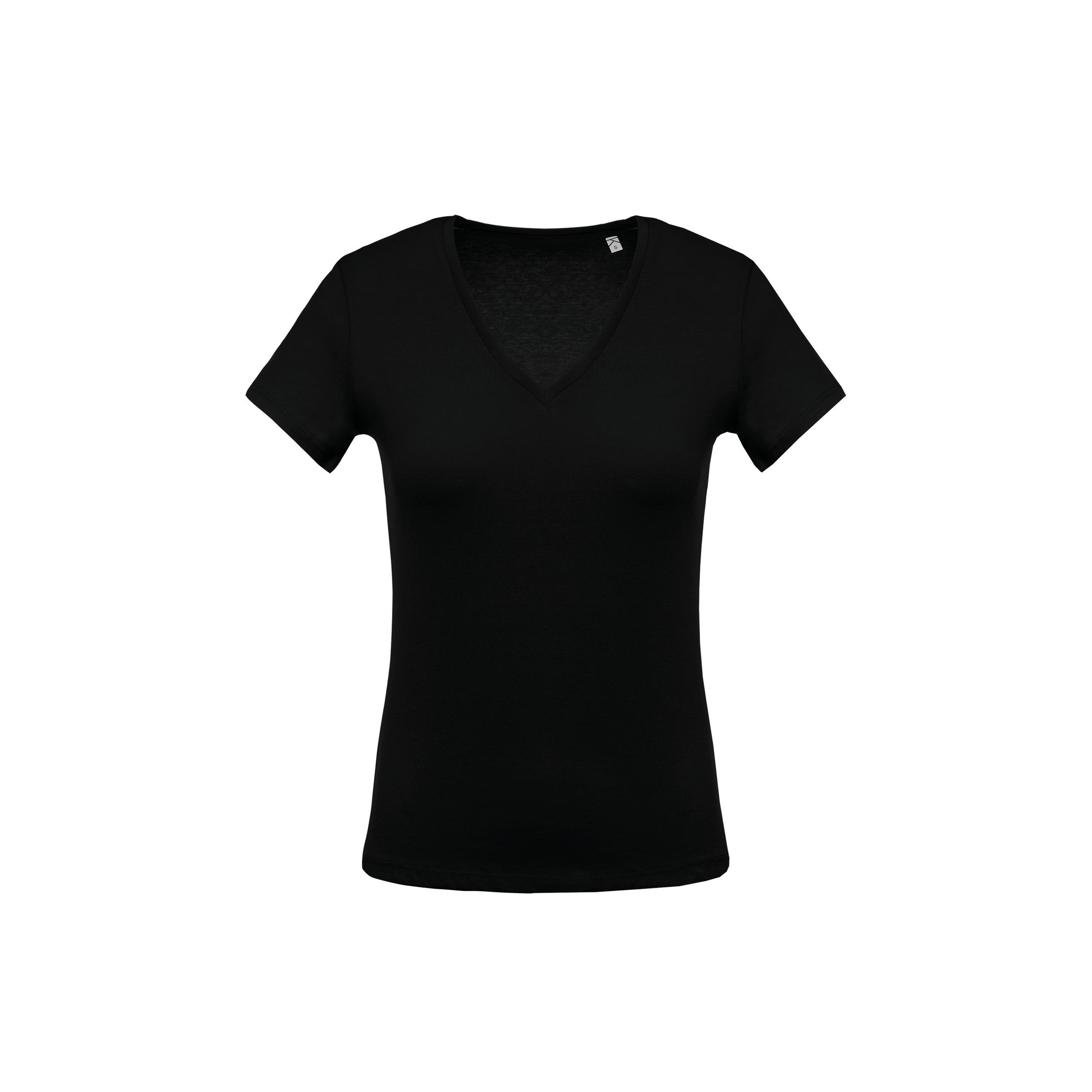 Kariban - T-Shirt col V manches courtes femme - Black - 3XL