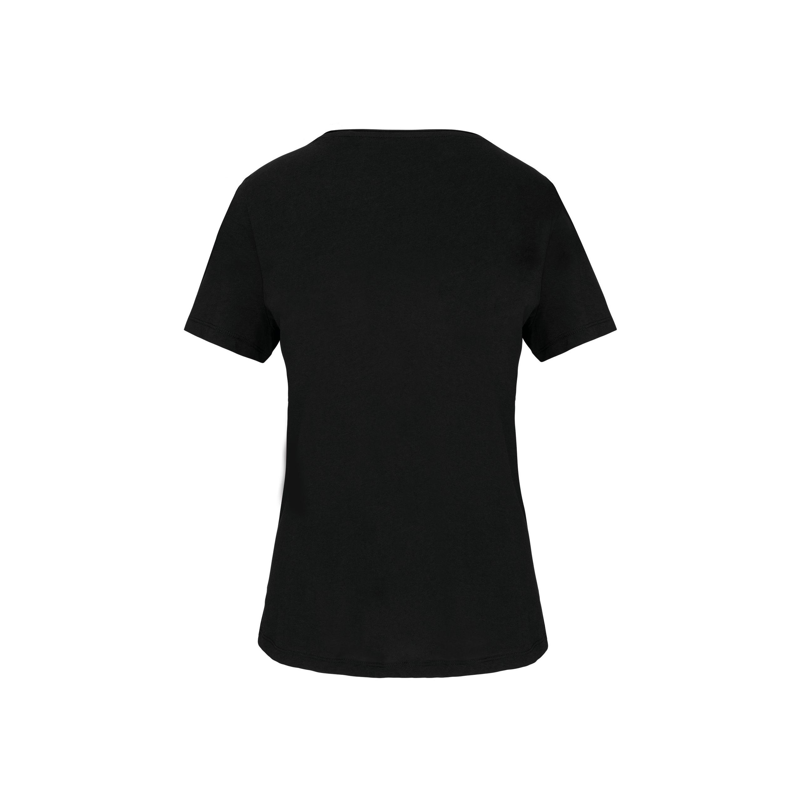 Kariban - T-shirt Bio col à bords francs manches courtes femme - Black - XS