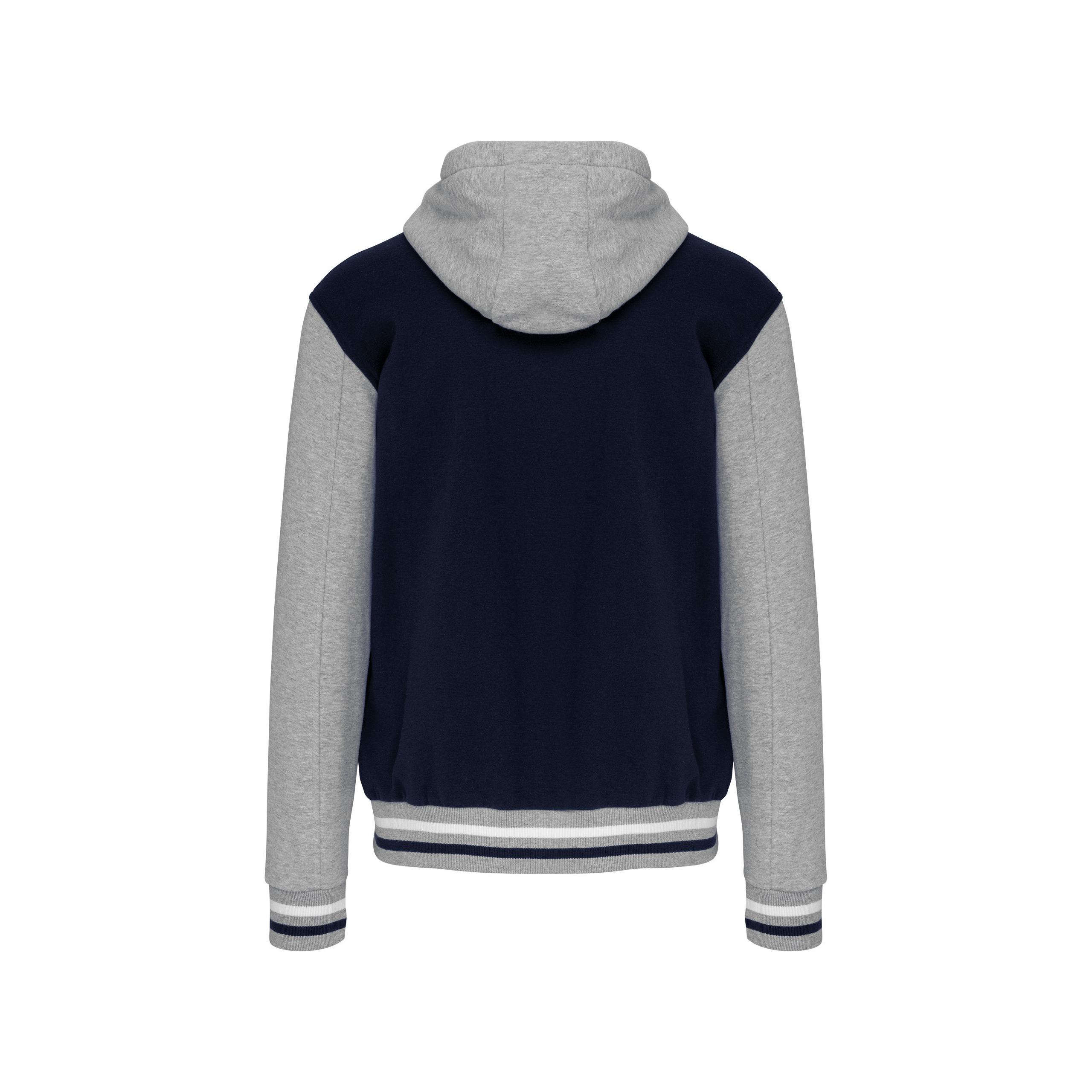 Kariban - Blouson Teddy à capuche Unisexe - Navy / Oxford Grey / White - XS