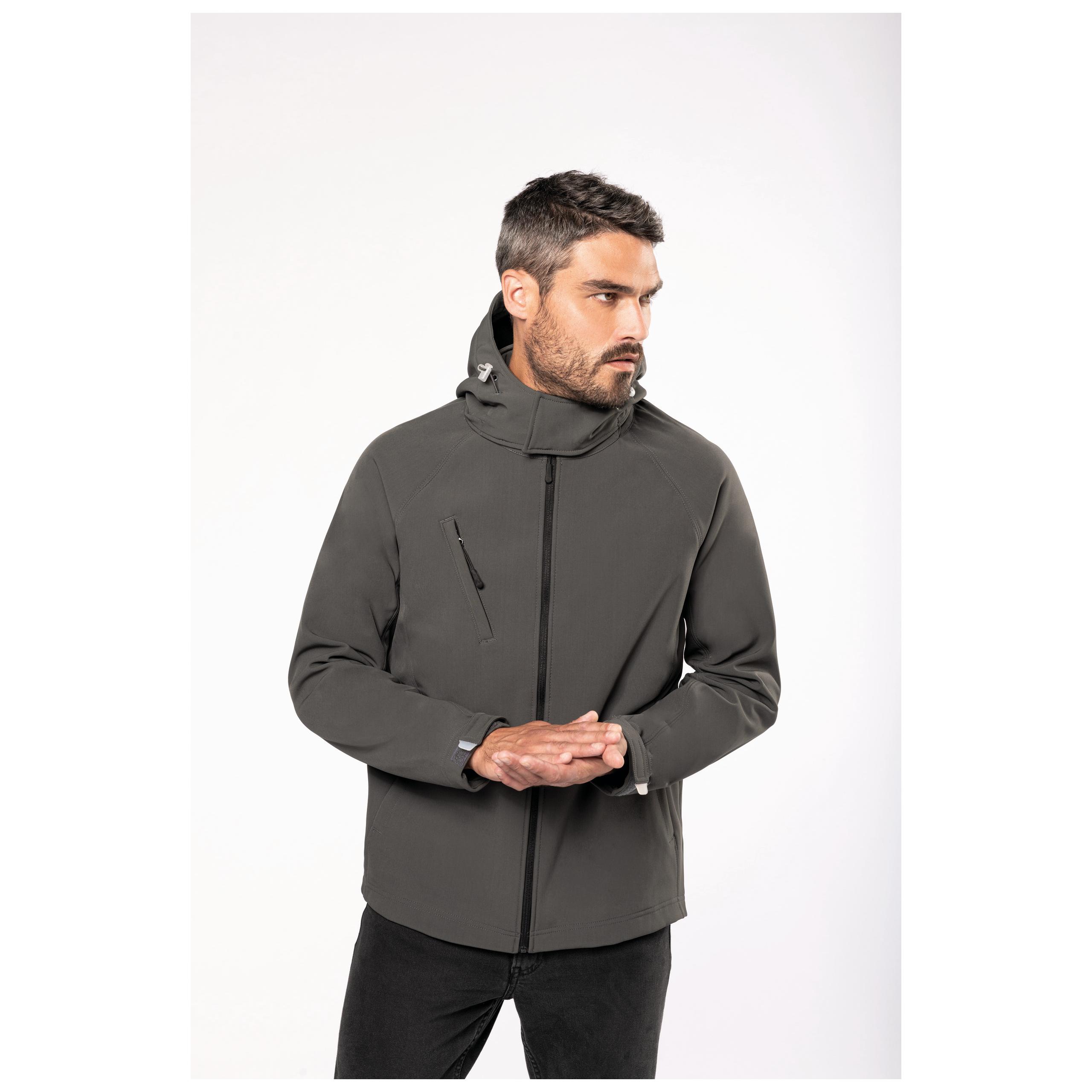 Kariban - Veste softshell à capuche amovible - Black - M