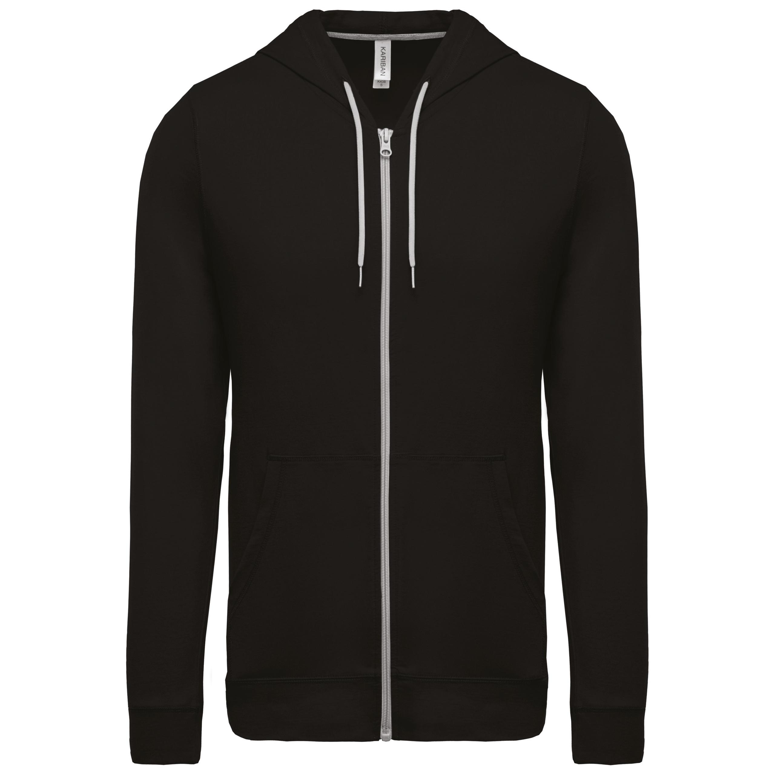 Kariban - Veste coton légère à capuche - Black - XS