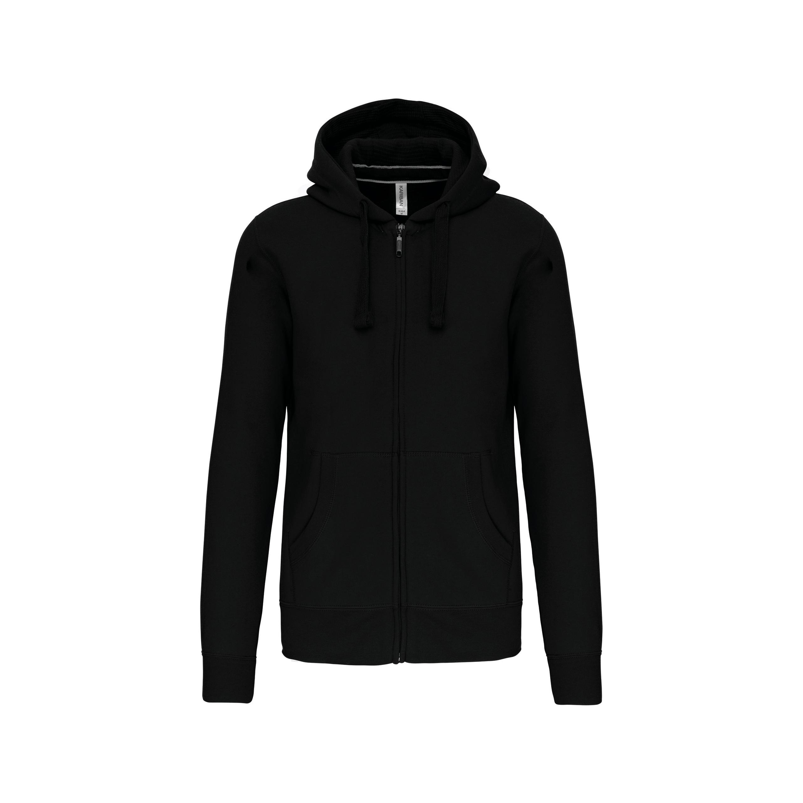 Kariban - Sweat-shirt zippé capuche homme - Black - M