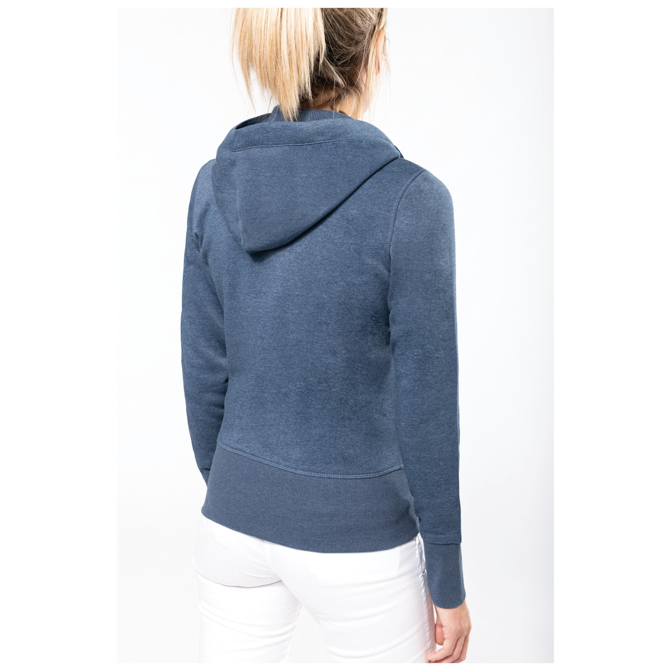 Kariban - Sweat-shirt zippé capuche "mélange" femme - Blue Heather - M