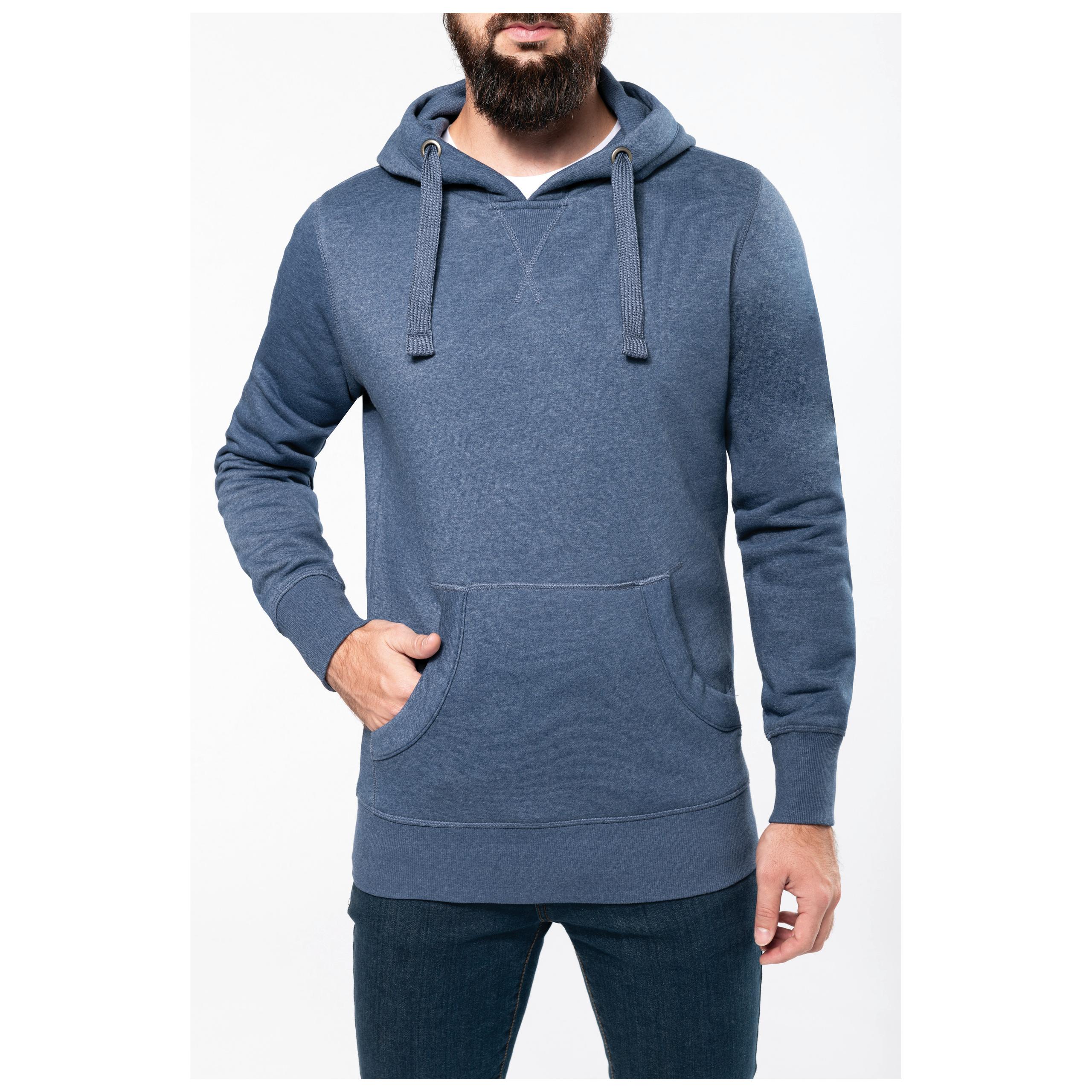 Kariban - Sweat-shirt capuche "mélange" homme - Blue Heather - S