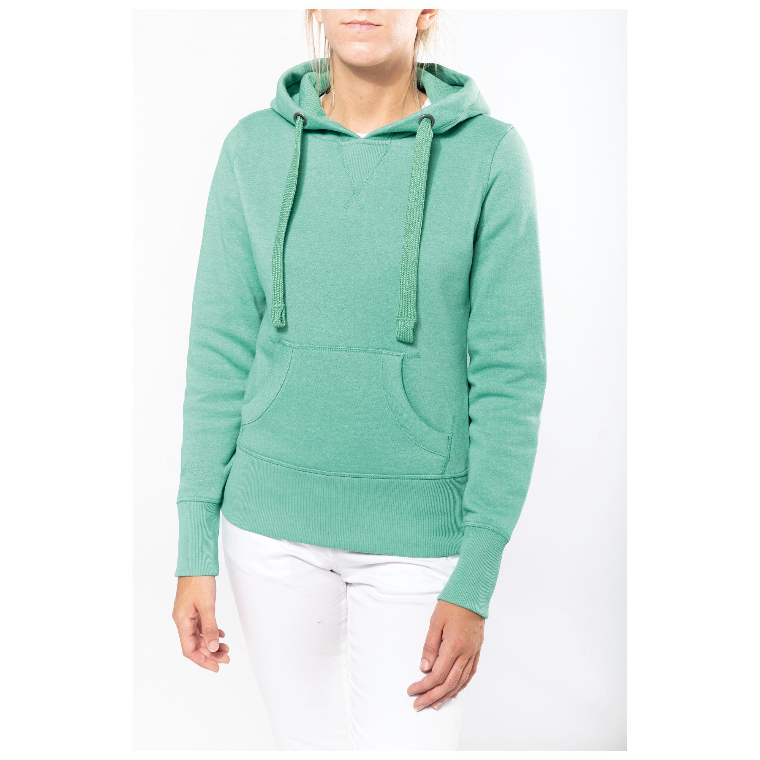 Kariban - Sweat-shirt capuche "mélange" femme - Blue Heather - S