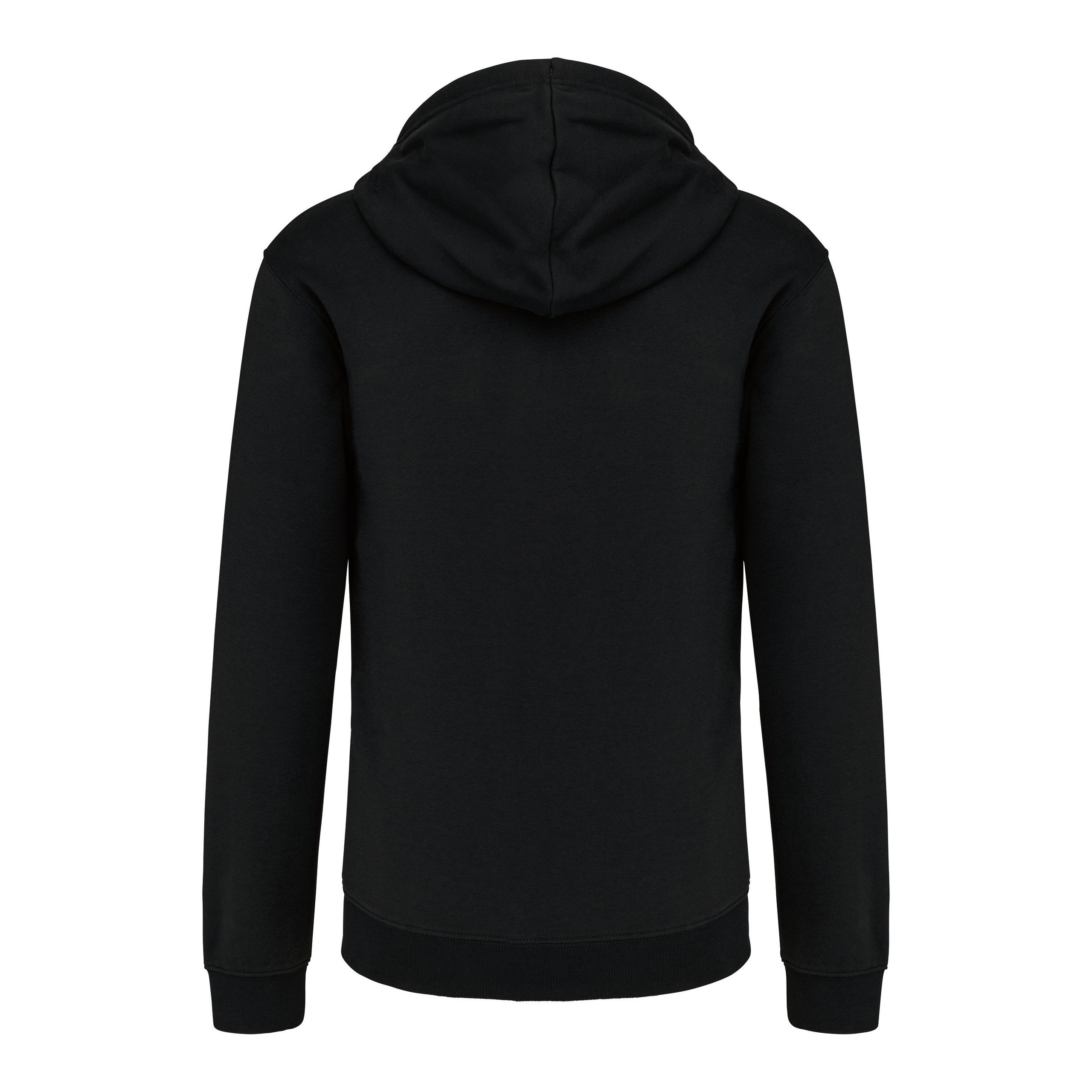 Kariban - Sweat-shirt zippé capuche contrastée - Black / Fine Grey - S