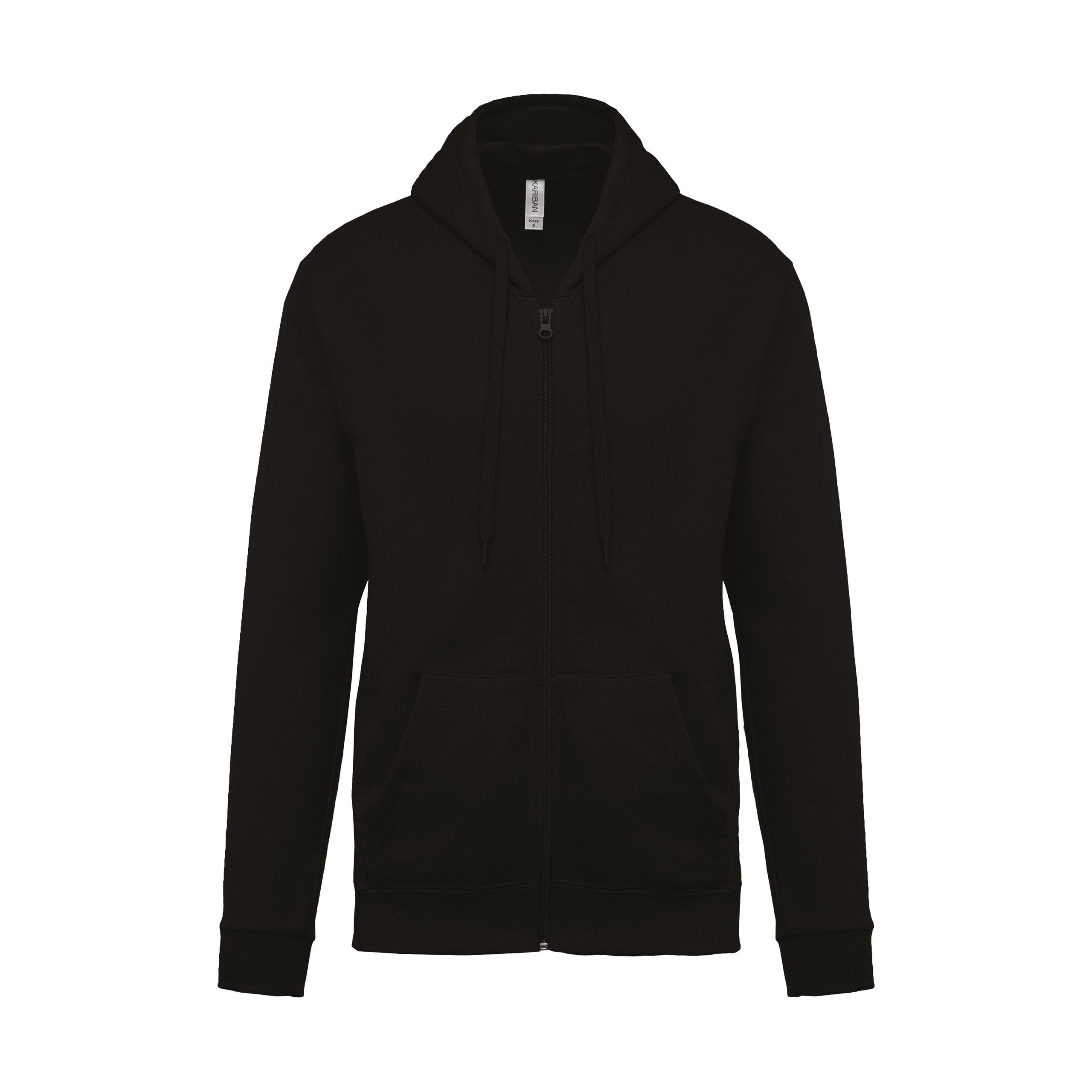 Kariban - Sweat-shirt zippé capuche - Black - XS