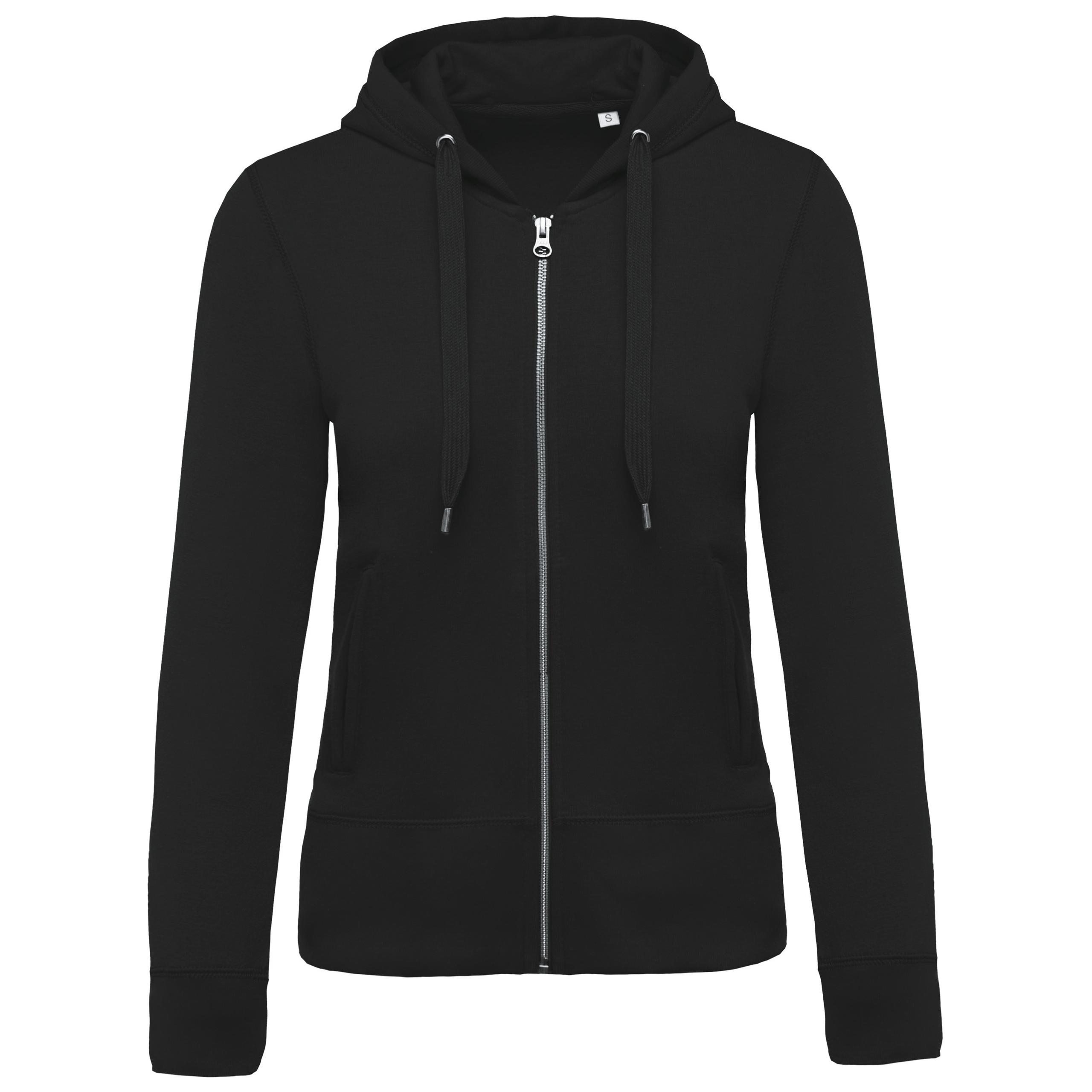 Kariban - Sweat-shirt Bio zippé capuche femme - Black - L