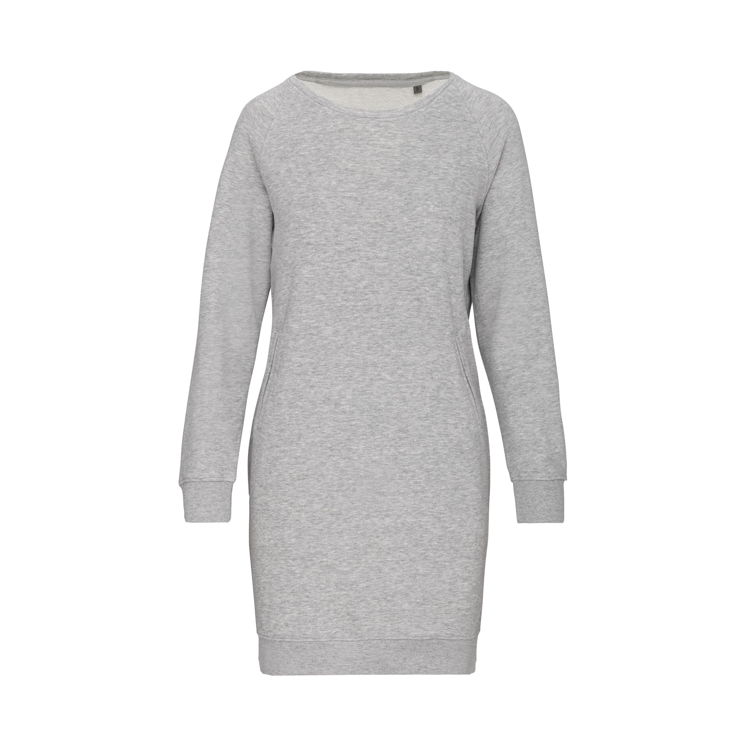 Kariban - Robe Lounge Bio en molleton - Light grey heather - XS