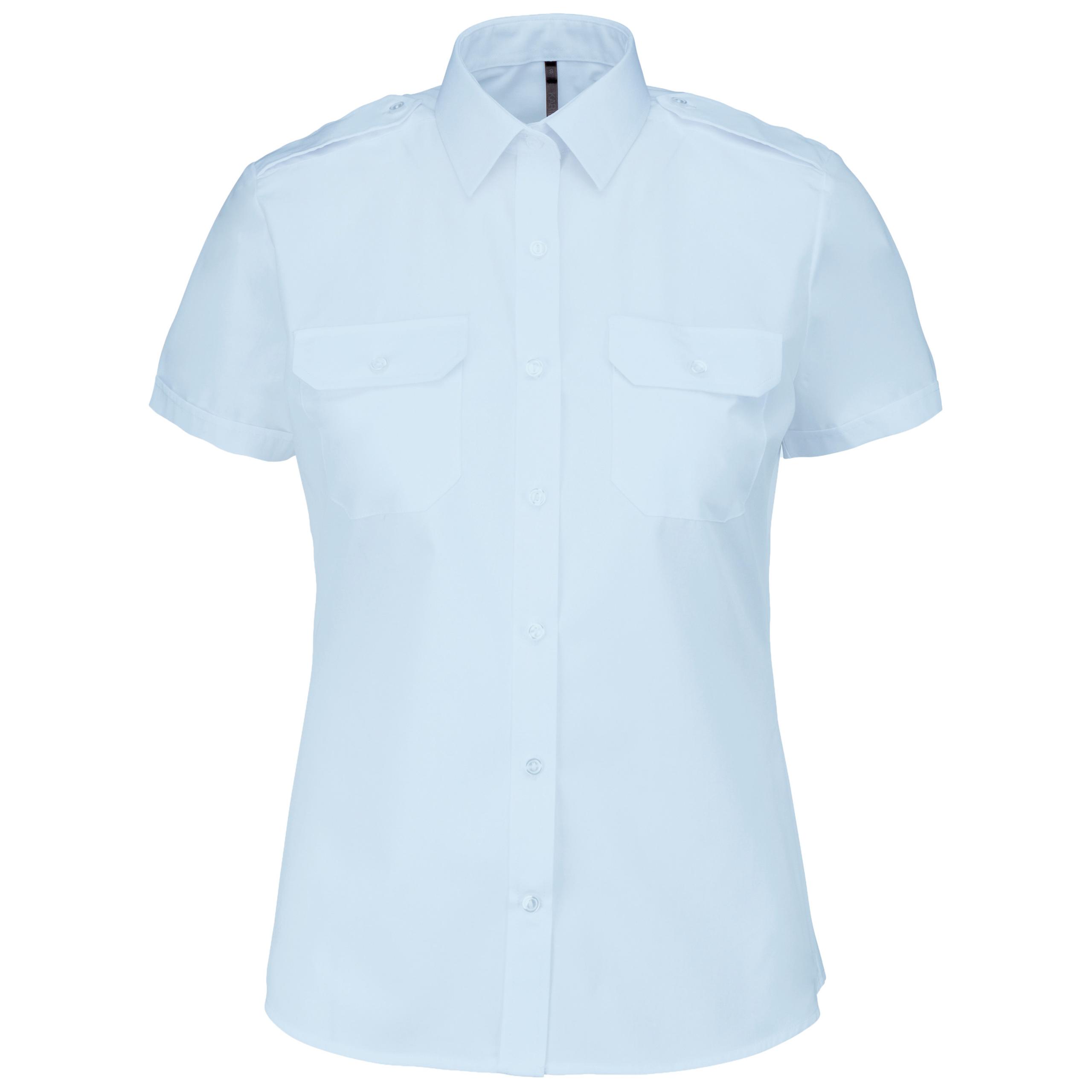 Kariban - Chemise pilote manches courtes femme - Sky Blue - S