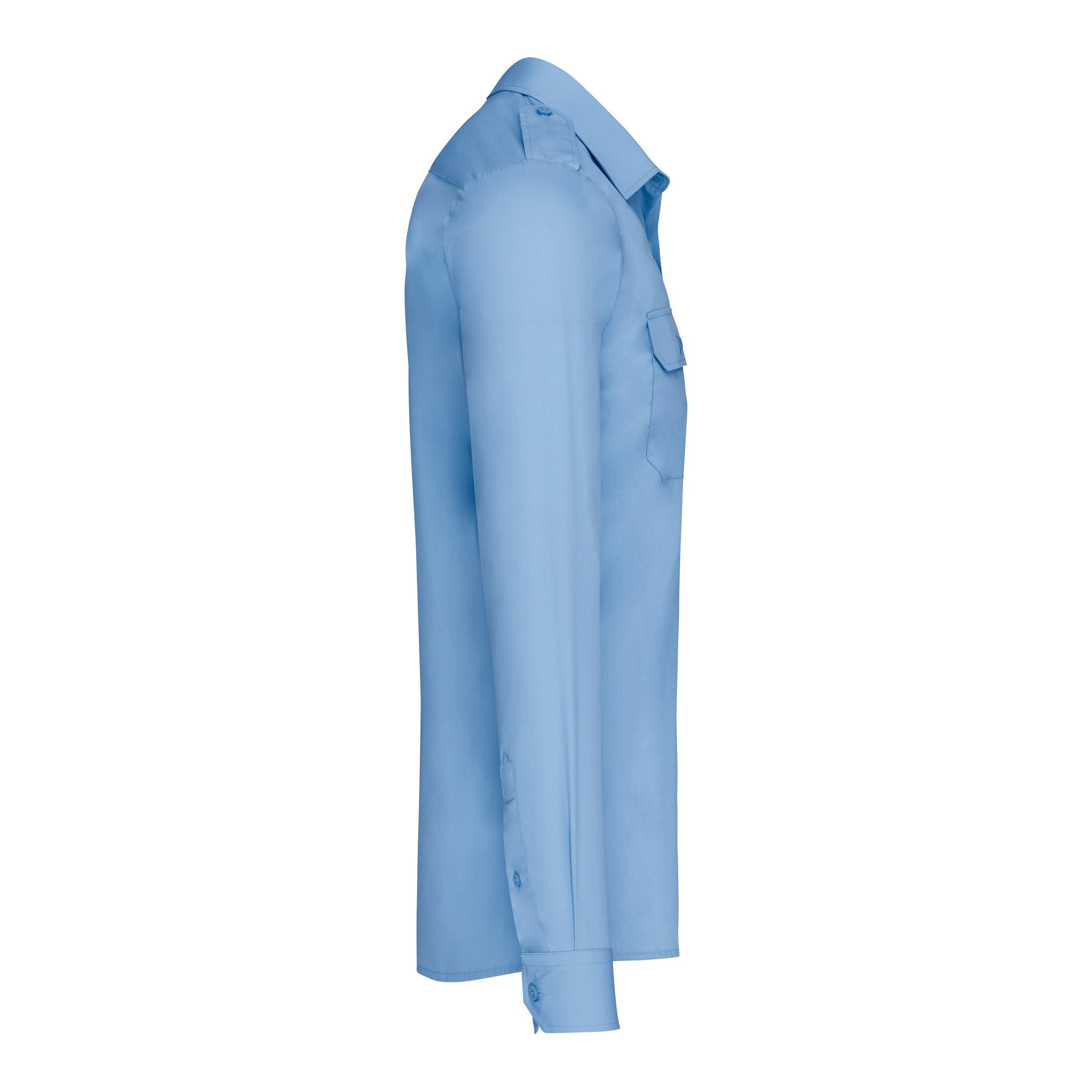 Kariban - Chemise pilote manches longues homme - Sky Blue - S