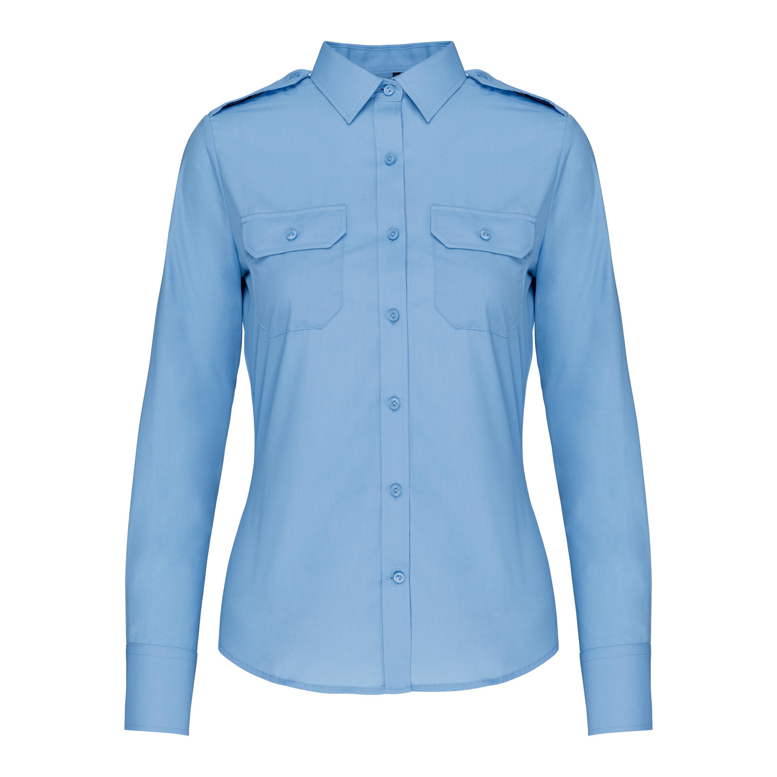 Kariban - Chemise pilote manches longues femme - Sky Blue - S