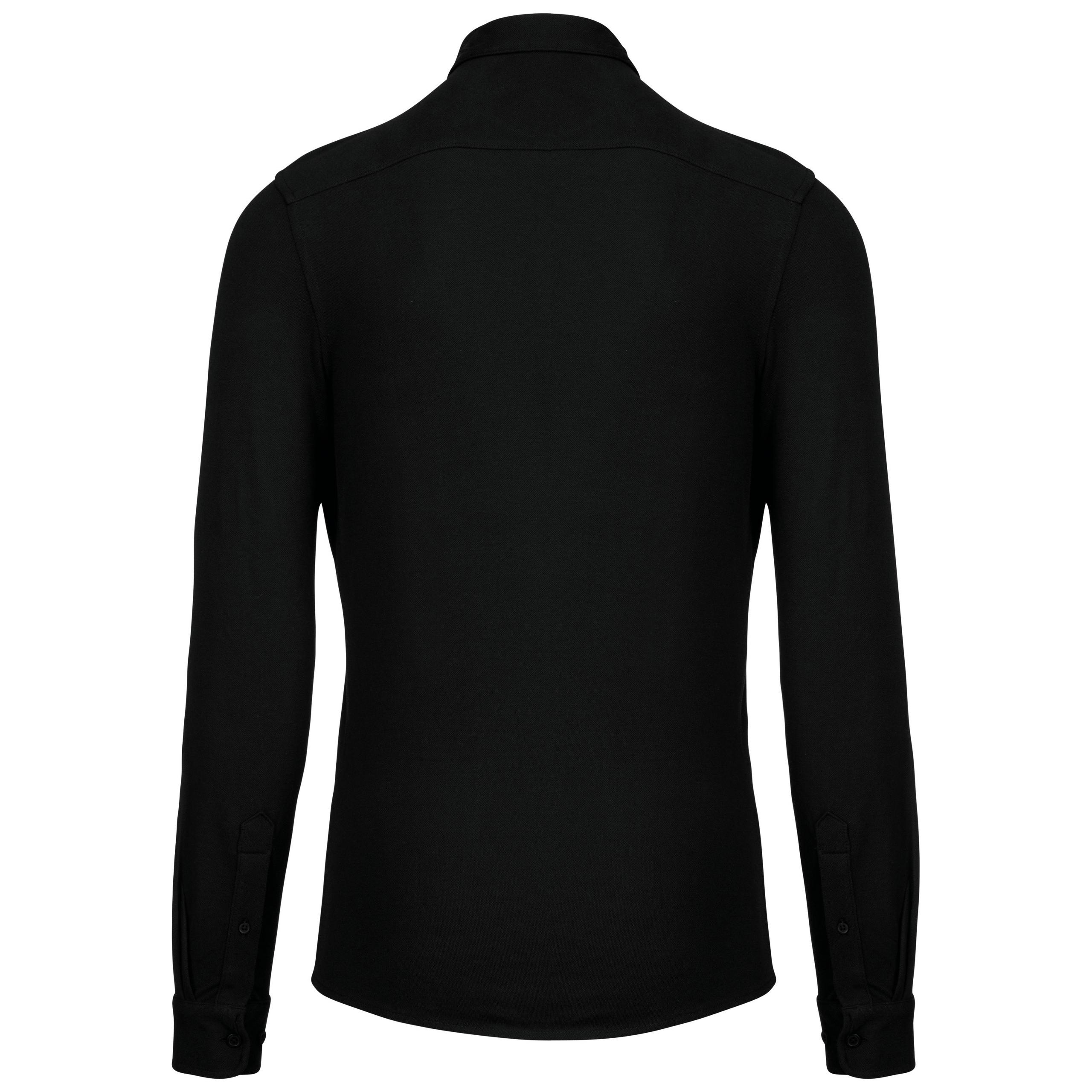 Kariban - Chemise maille piquée manches longues - Black - S