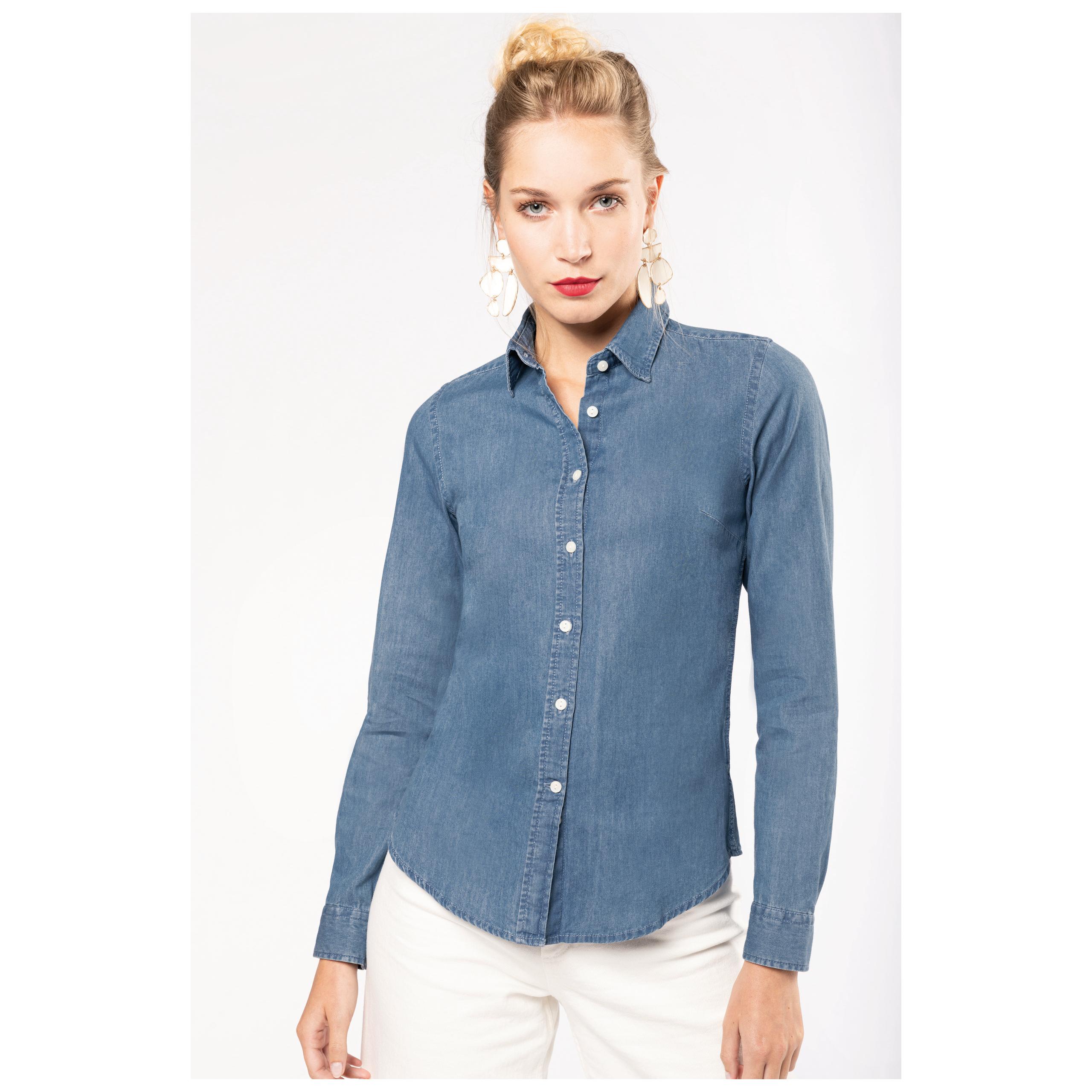 Kariban - Chemise denim femme - Chambray Blue - XS