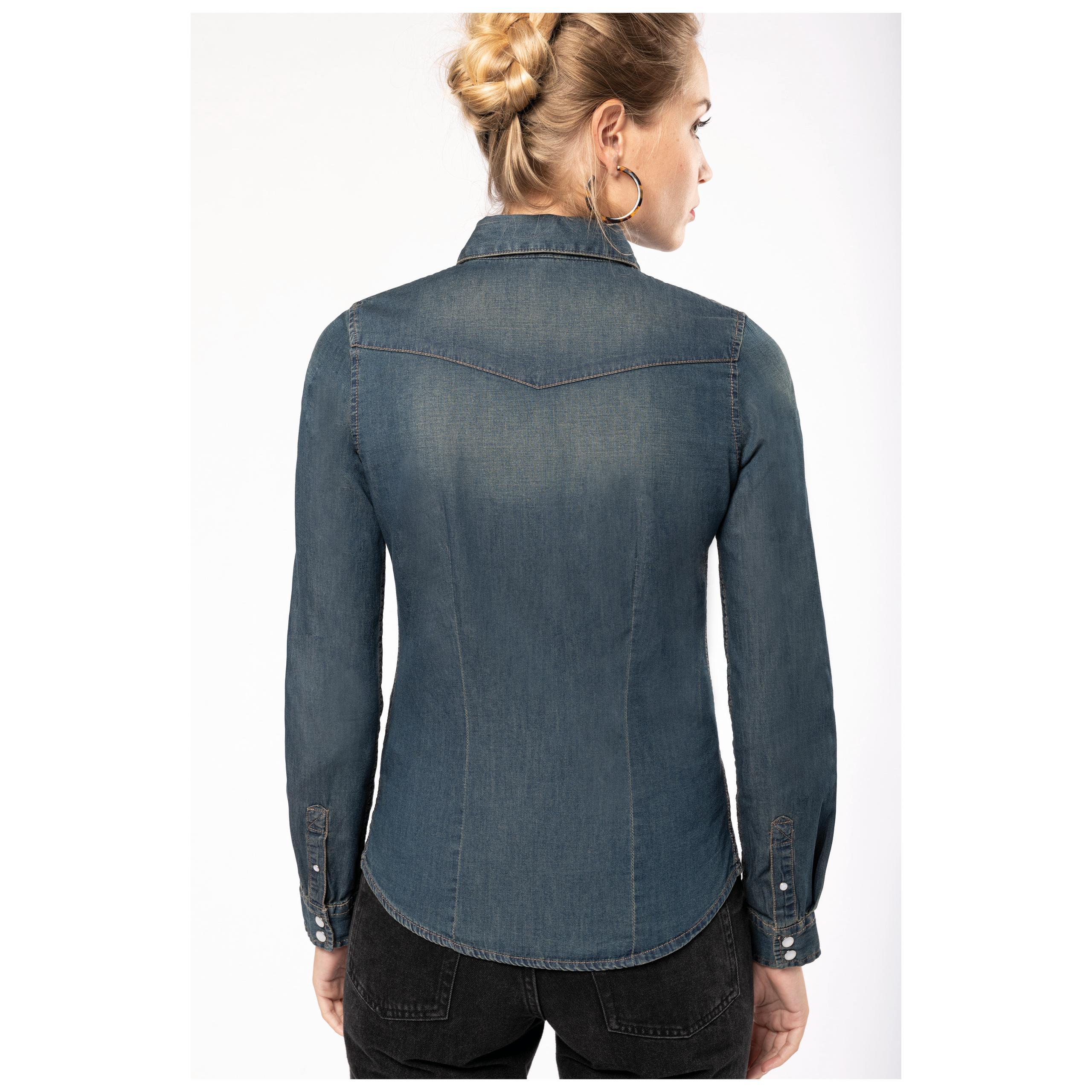 Kariban - Chemise denim manches longues femme - Blue Jean - M