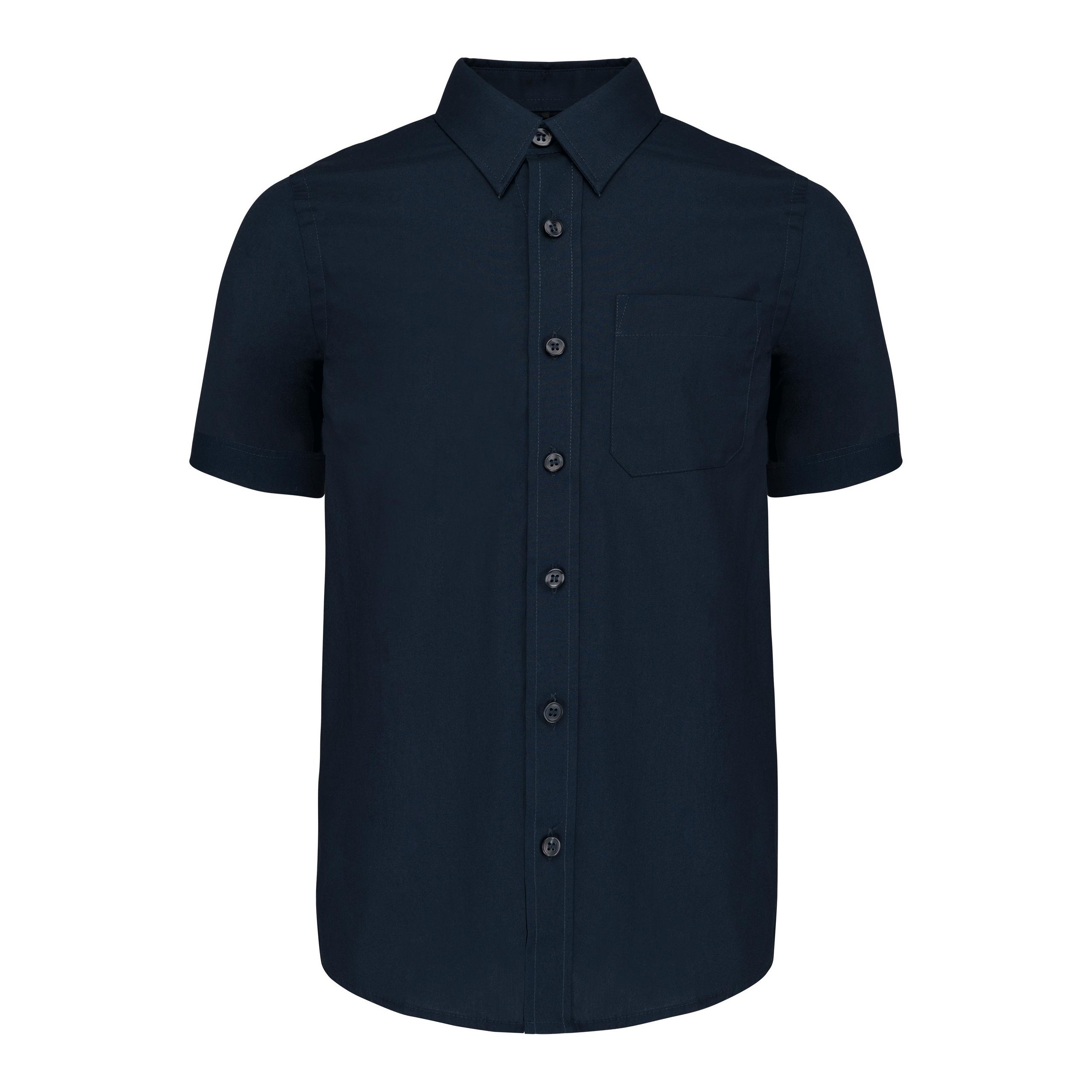 Kariban - Chemise popeline manches courtes enfant - Navy - 6/8 ans