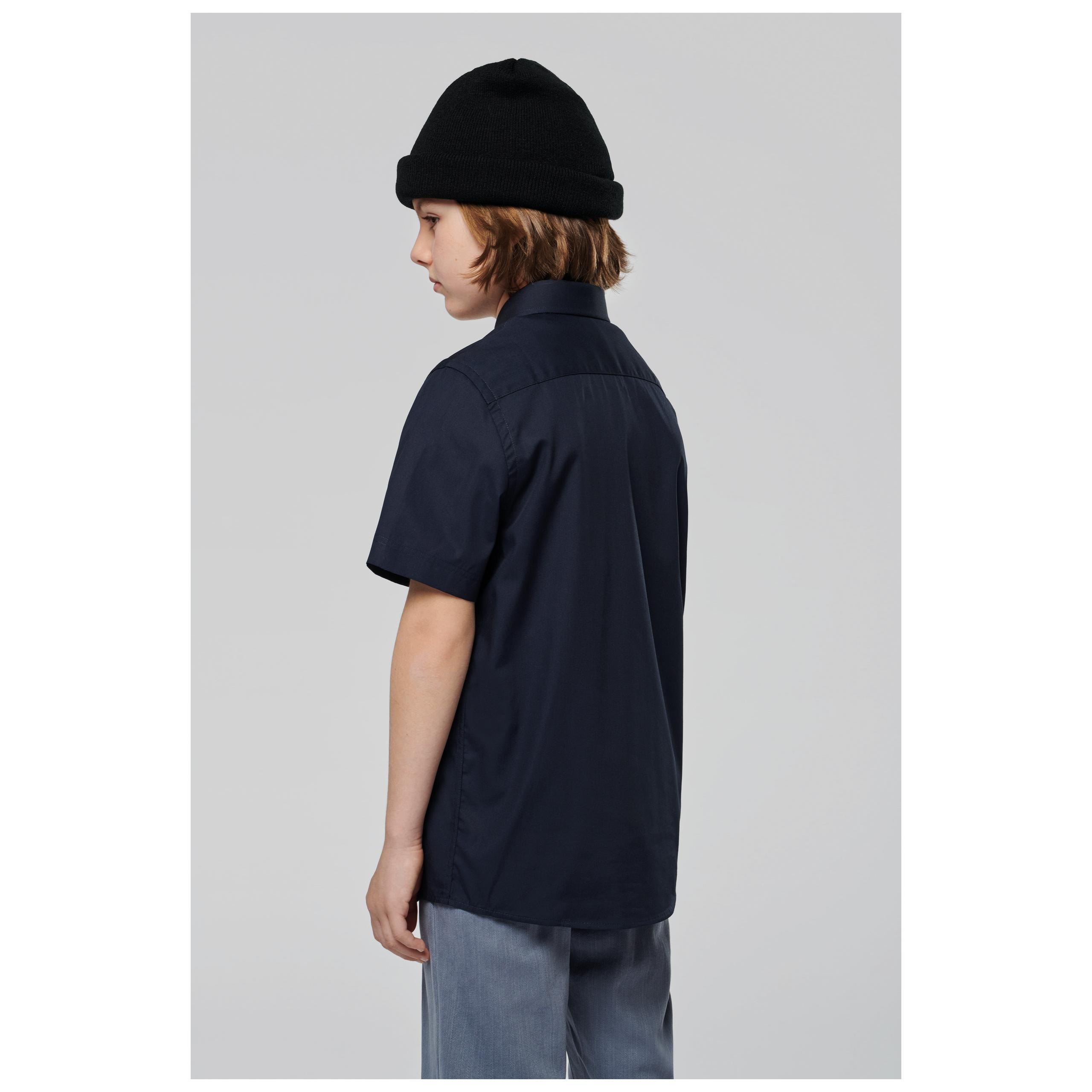 Kariban - Chemise popeline manches courtes enfant - Navy - 6/8 ans