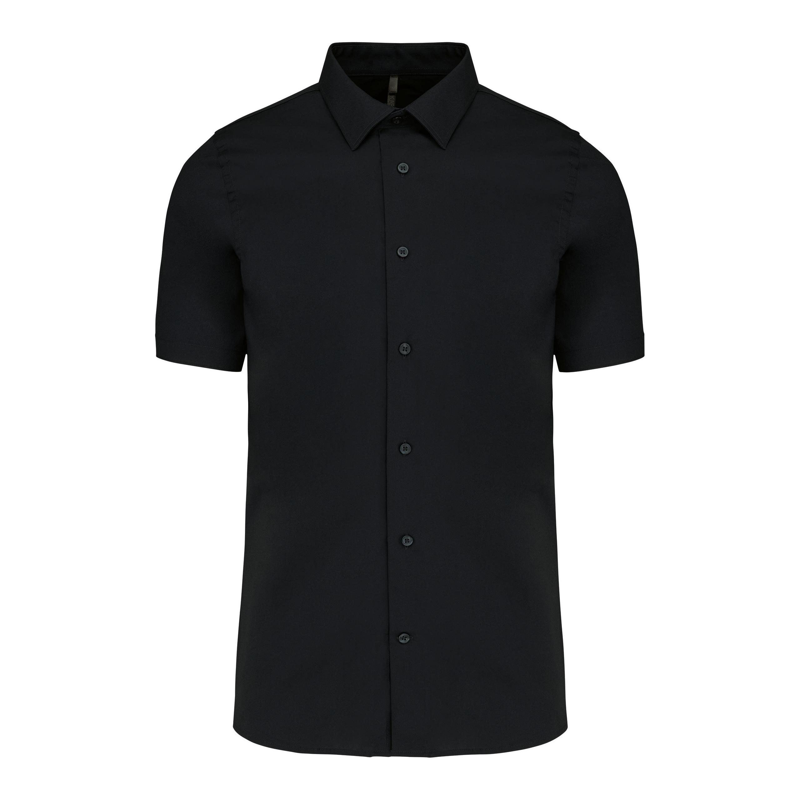 Kariban - Chemise coton / élasthanne manches courtes - Black - 3XL