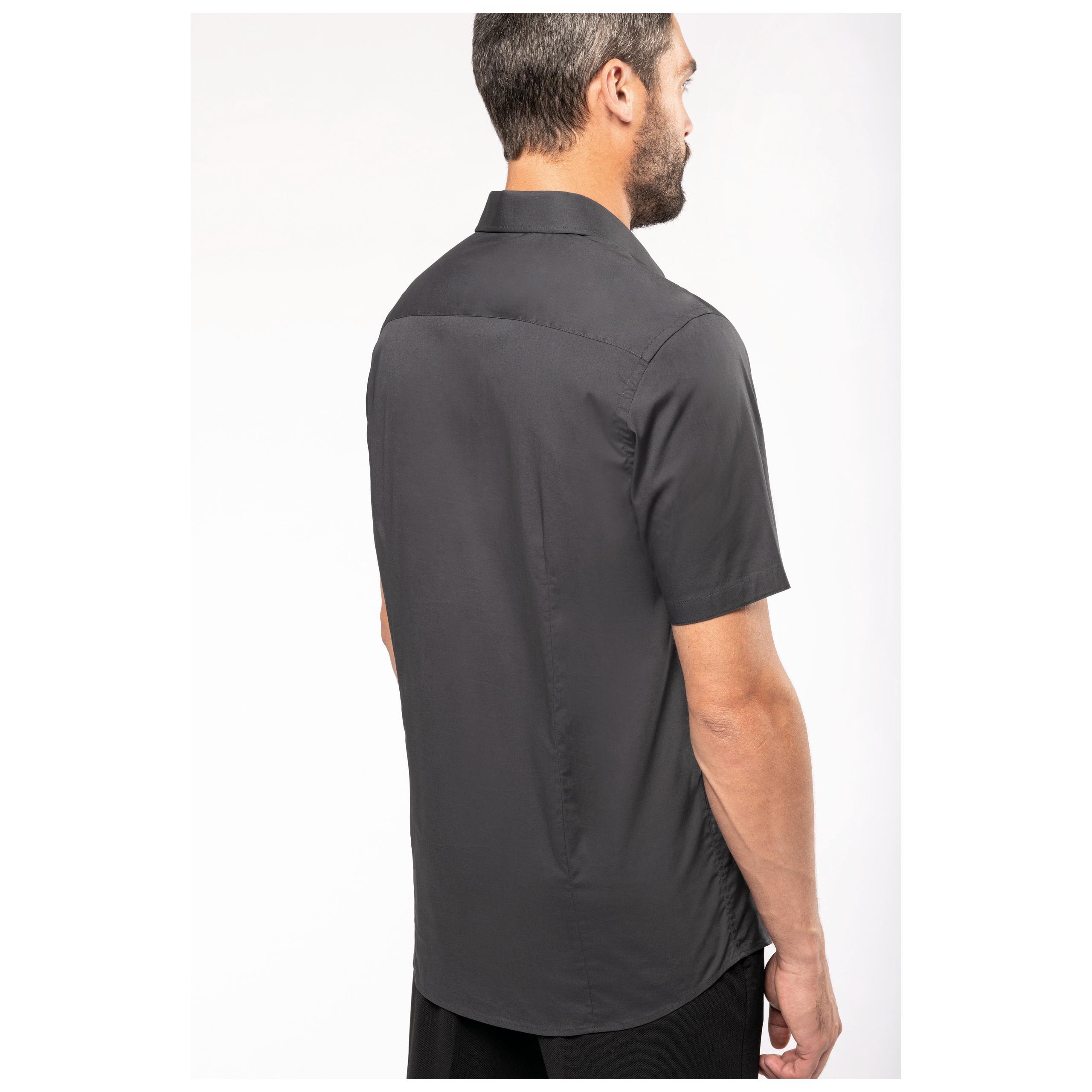 Kariban - Chemise coton / élasthanne manches courtes - Black - 3XL