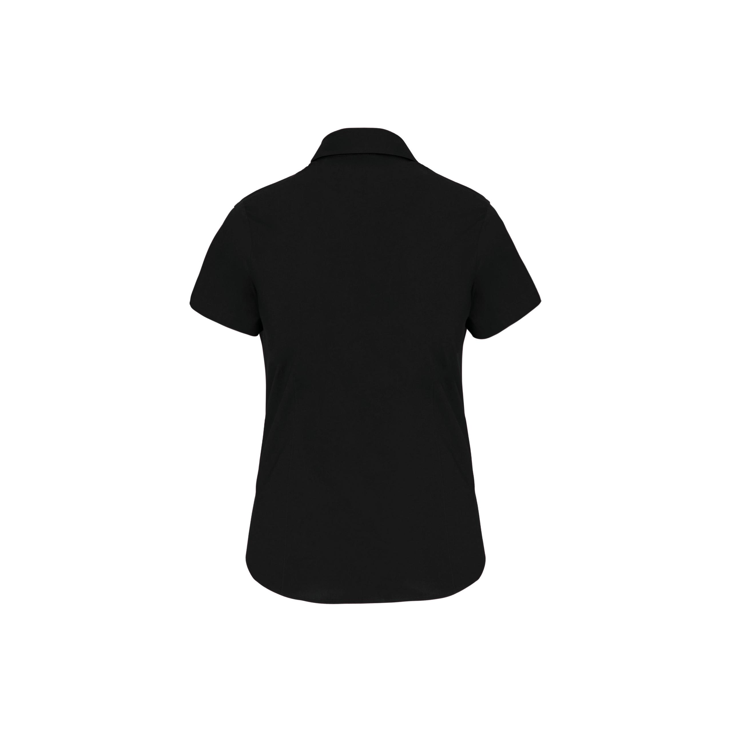 Kariban - Chemise coton / élasthanne manches courtes femme - Black - L