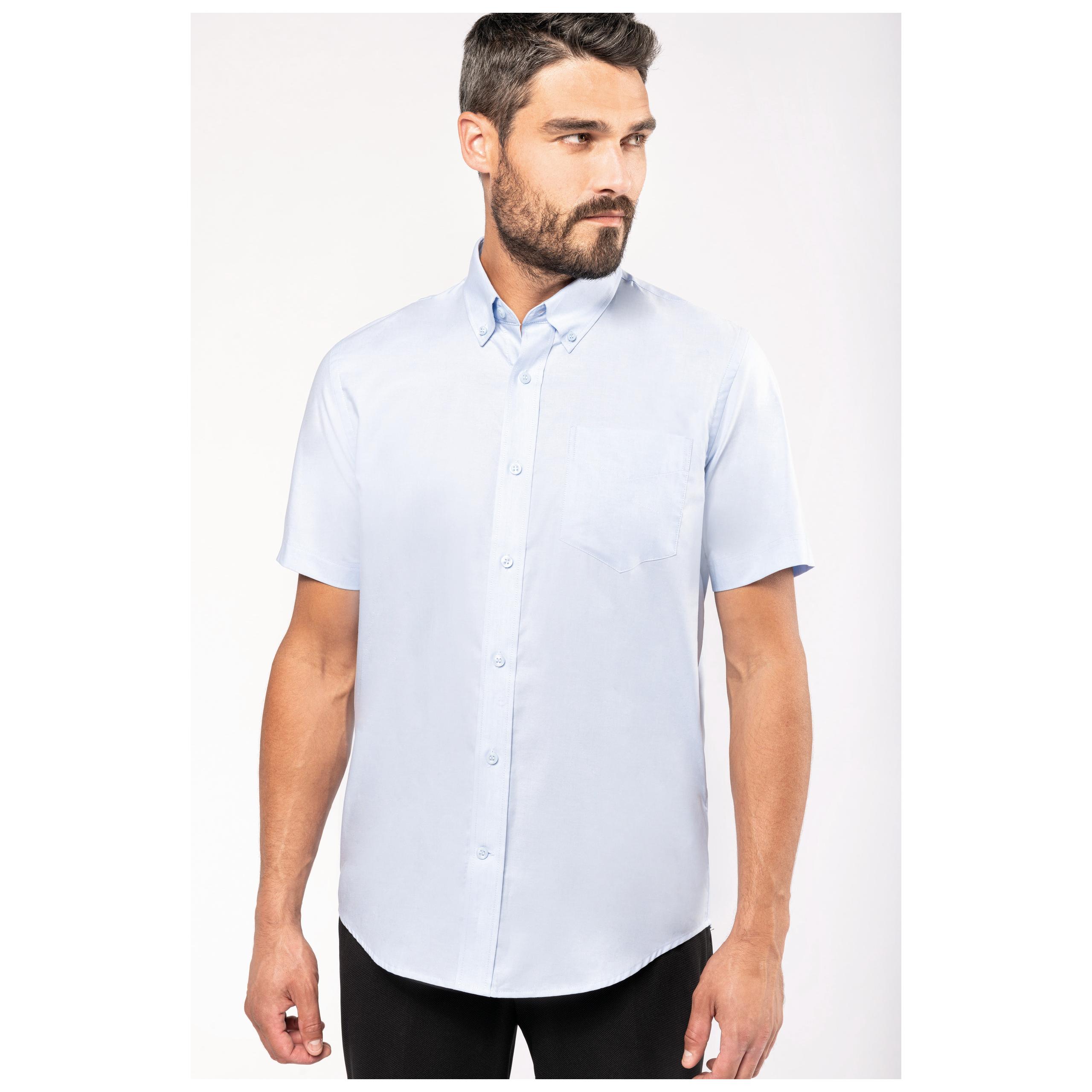 Kariban - Chemise oxford manches courtes - Oxford Blue - 3XL