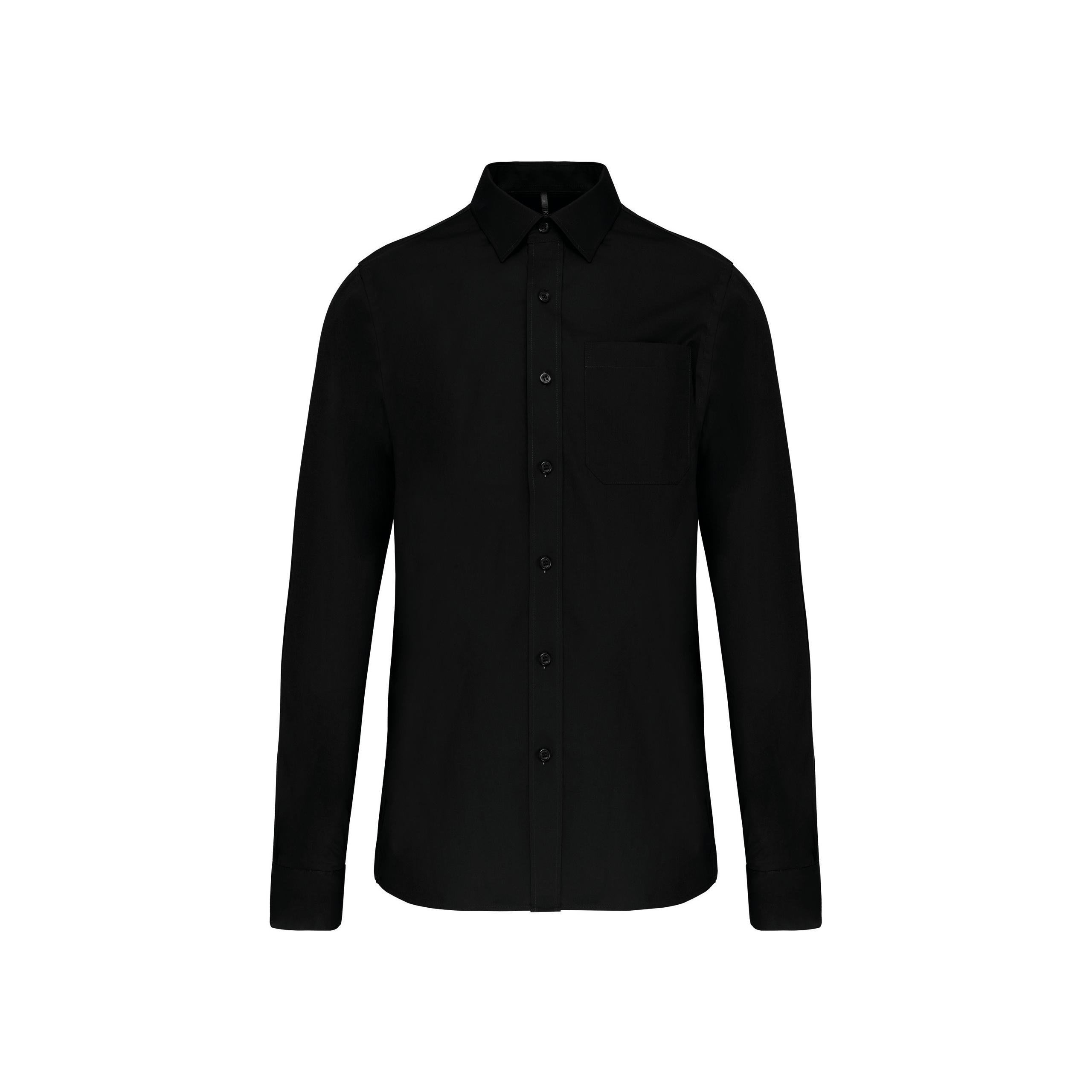 Kariban - Chemise popeline manches longues - Black - 3XL