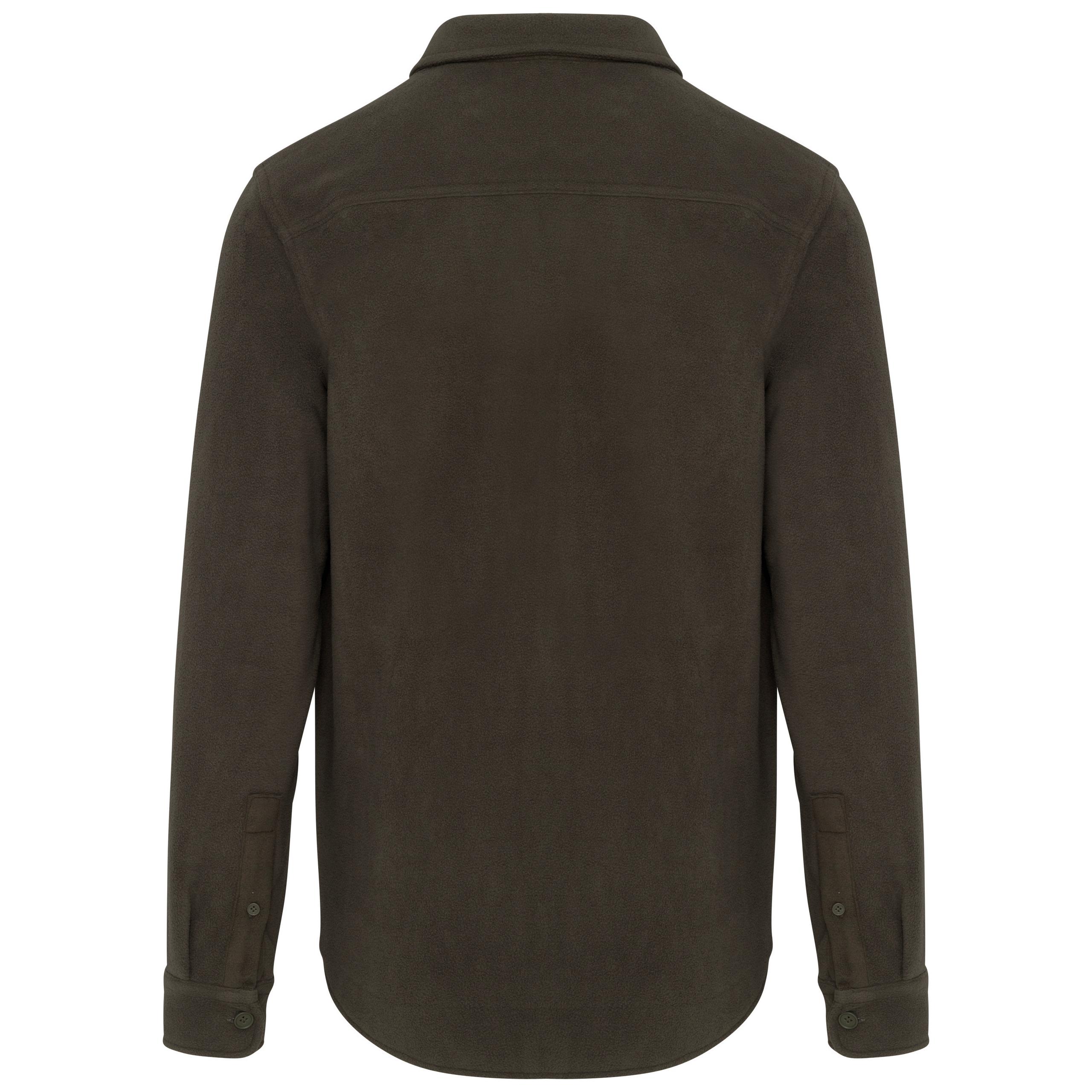 Kariban - Surchemise polaire doublée sherpa polaire - Dark Khaki / Storm Grey - S