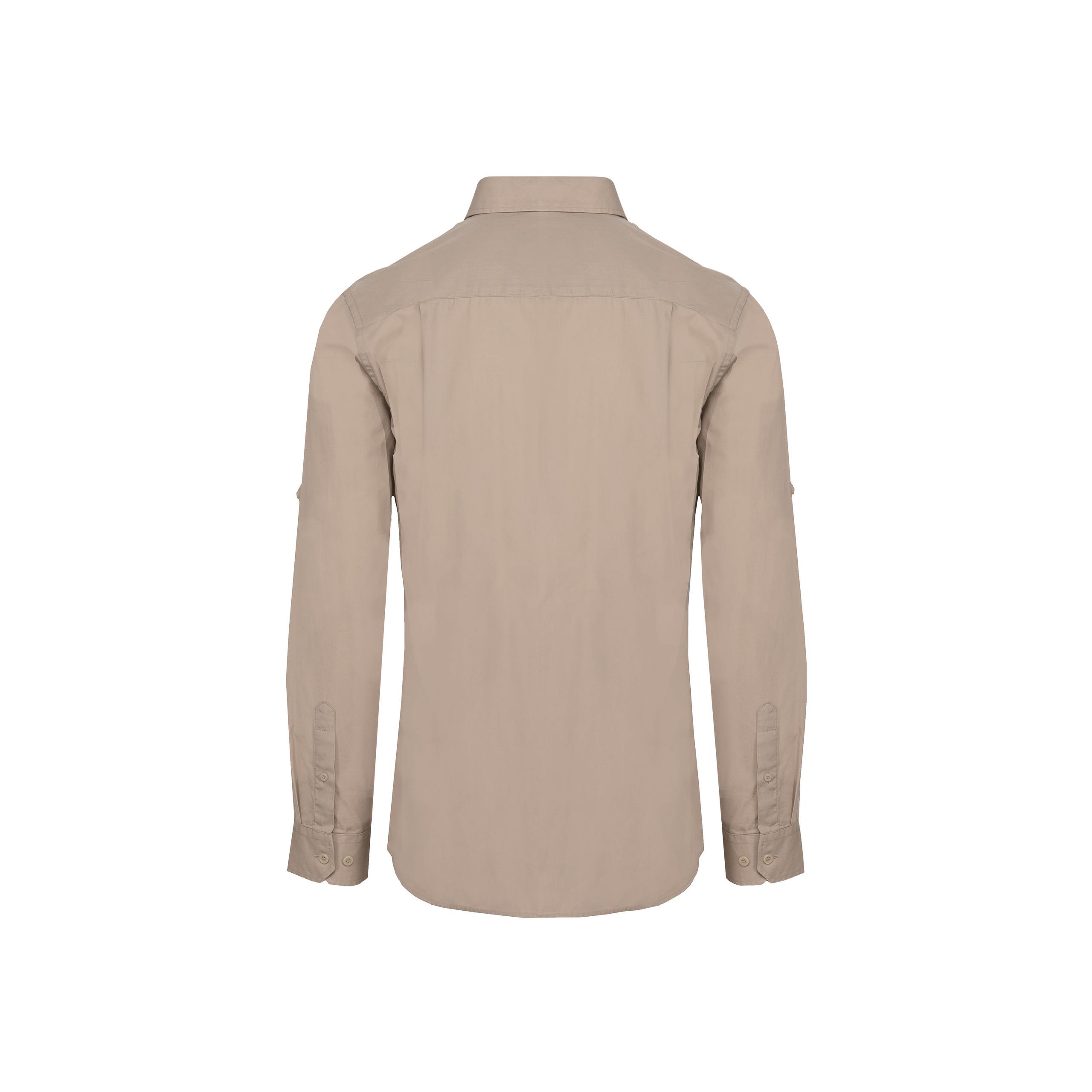 Kariban - Chemise safari manches longues homme - Beige - S