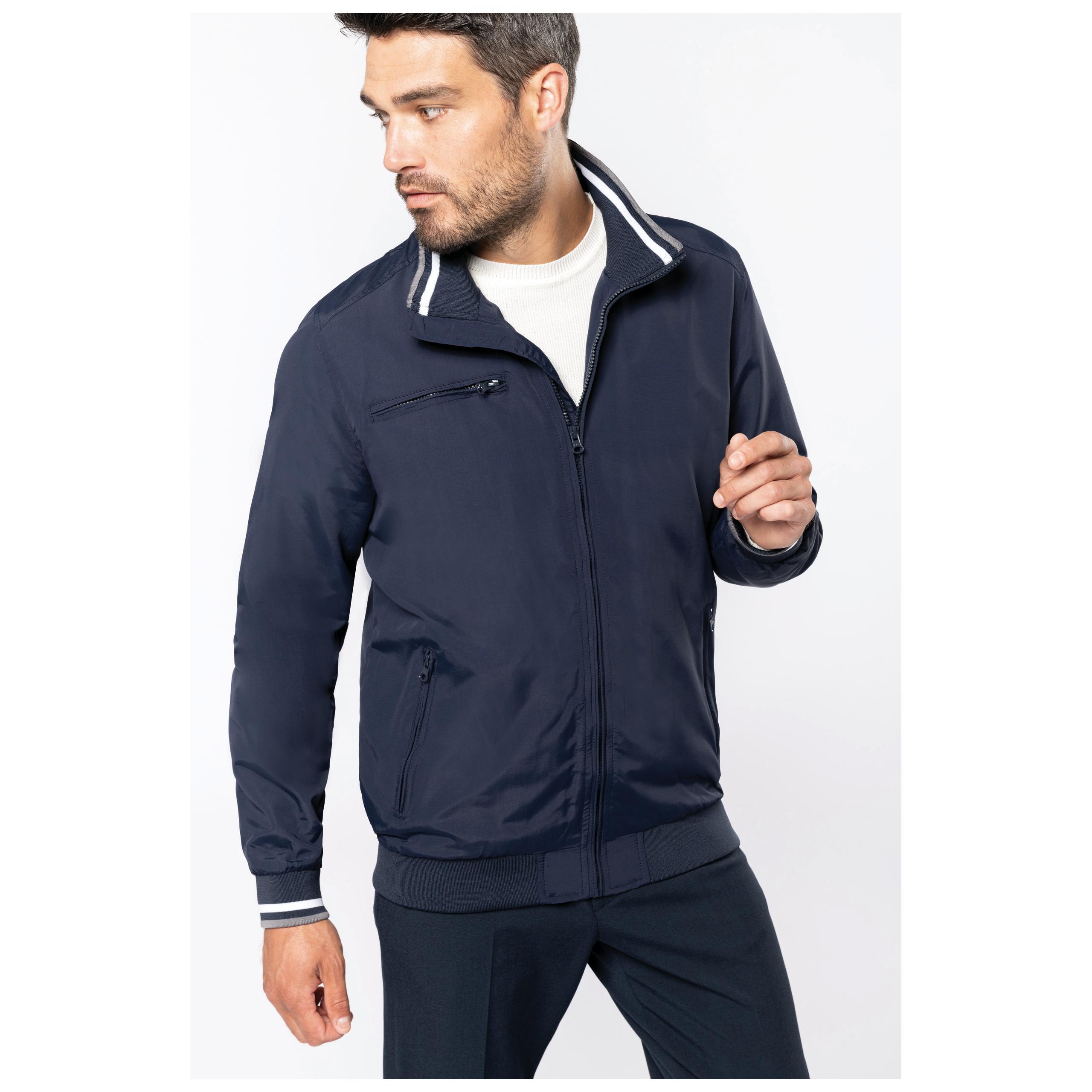 Kariban - Blouson city - Black / White / Blue - S