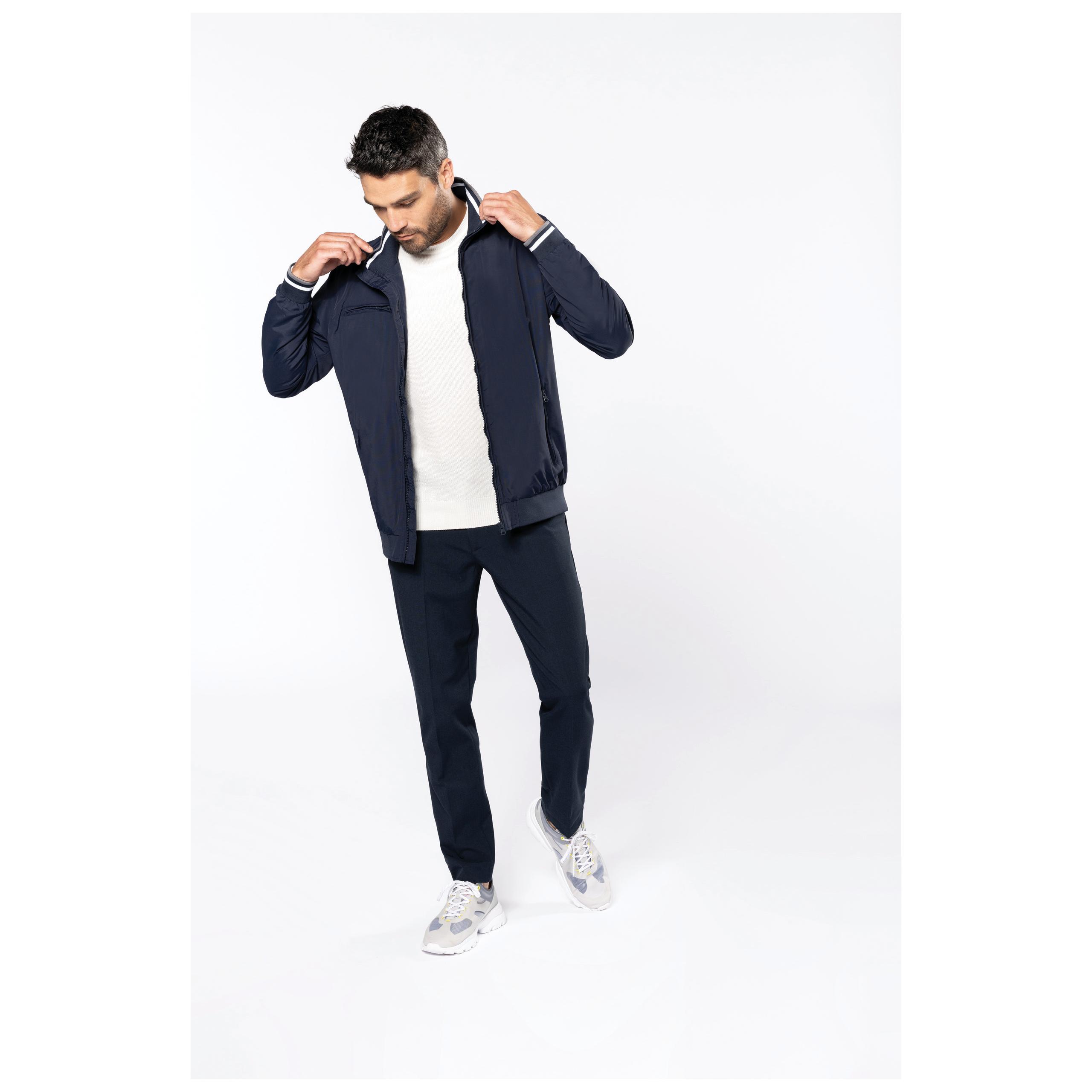 Kariban - Blouson city - Black / White / Blue - S