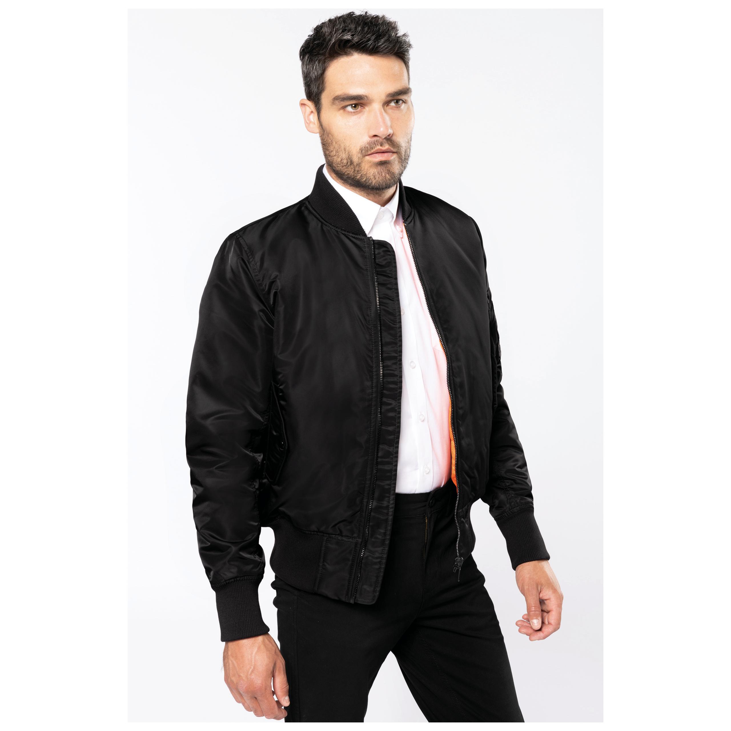 Kariban - Blouson bomber réversible - Black / Orange - S