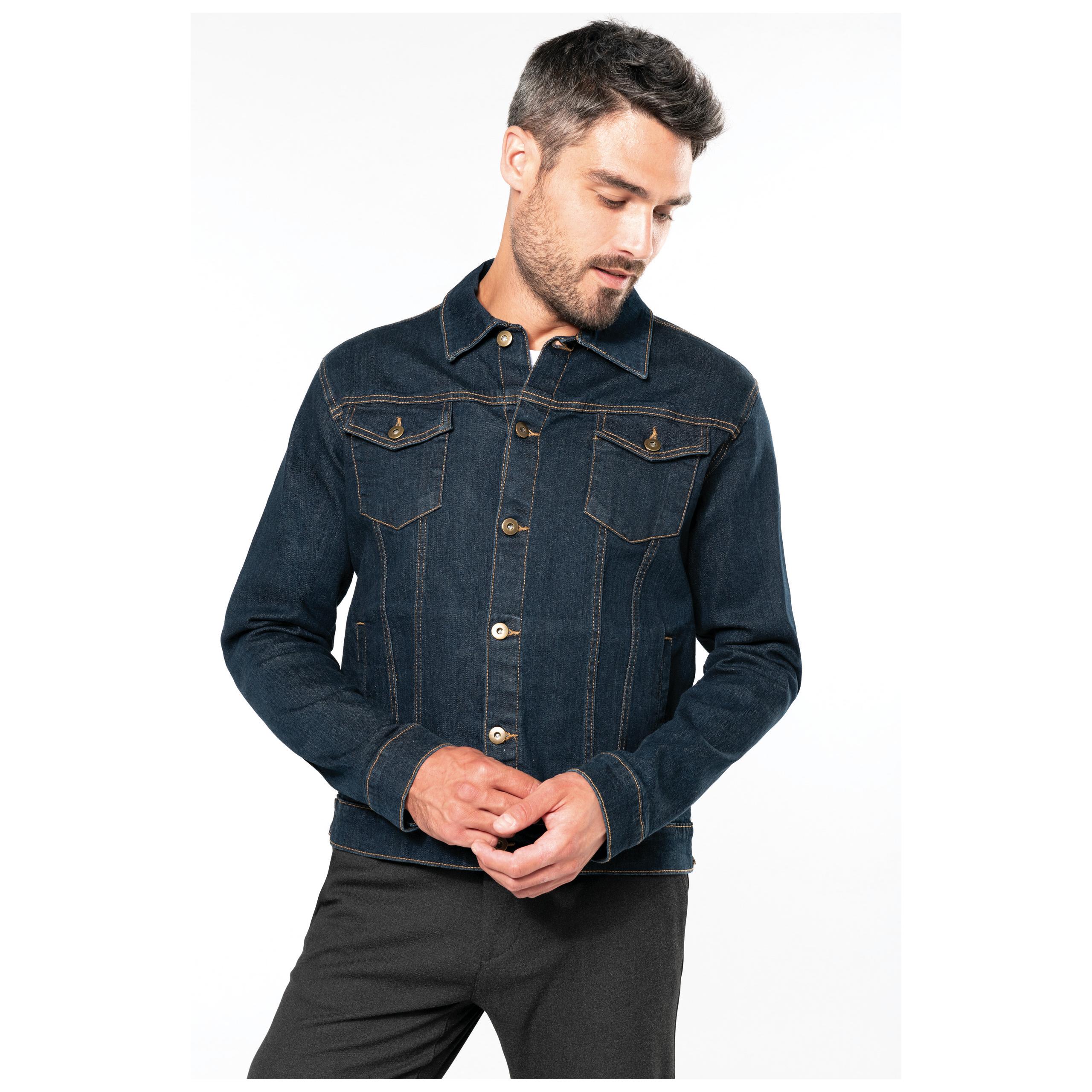 Kariban - Blouson denim non doublé homme - Blue Rinse - S